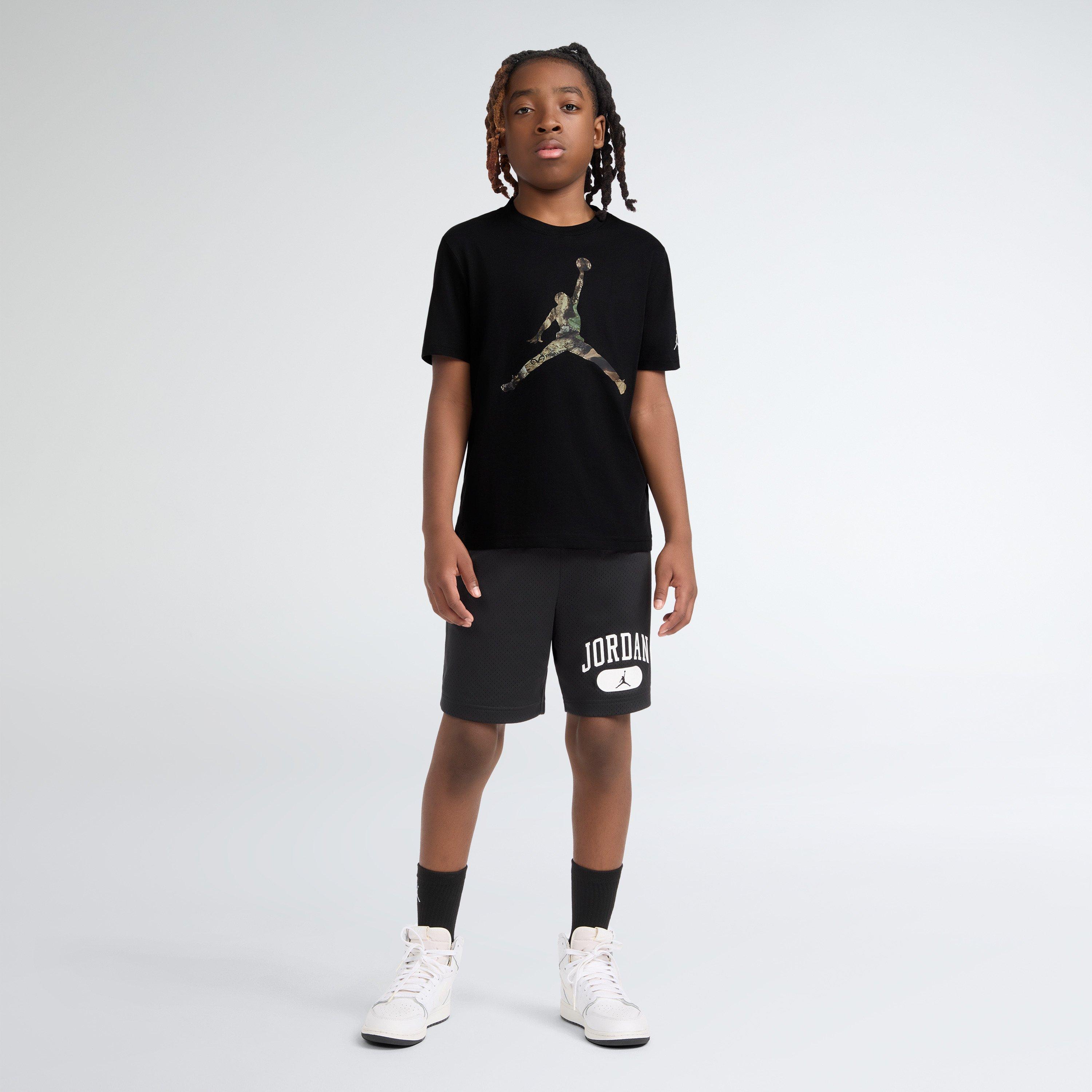 Jordan Big Boys' Real Tree Tee - BLACK/OLIVE Thumbnail View 6