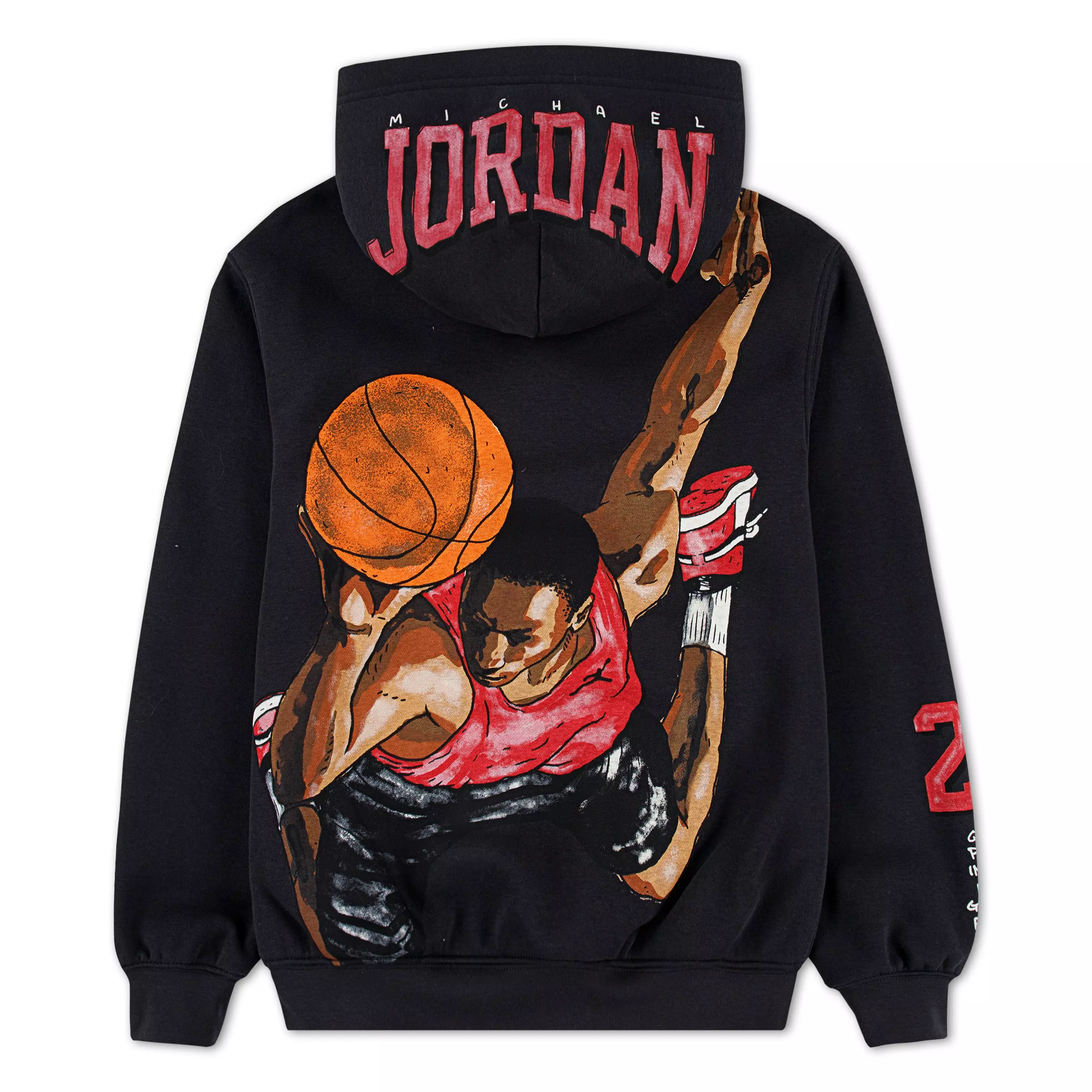Jordan Big Boys' Sketch Hoodie - BLACK/RED
