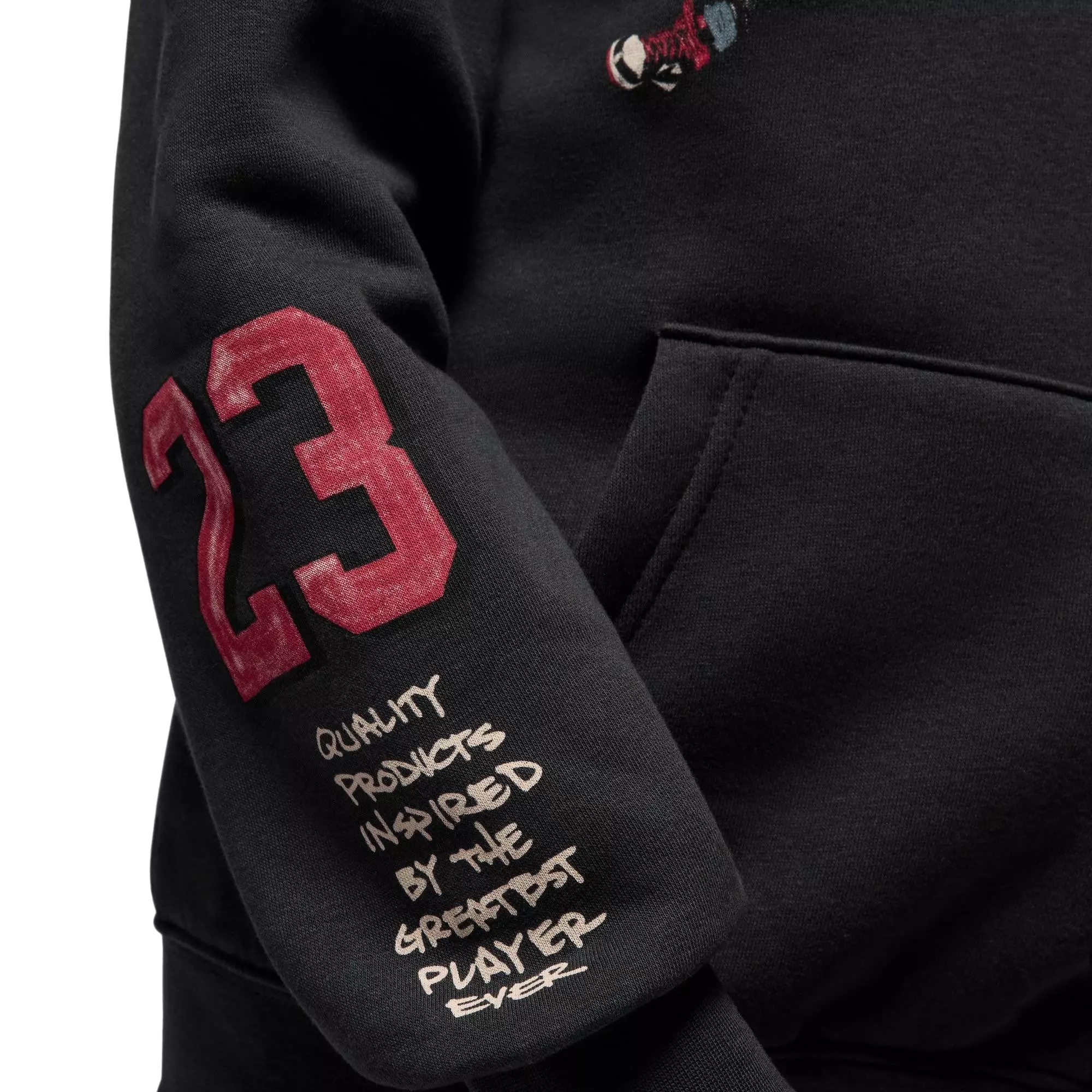 Jordan Big Boys' Sketch Hoodie - BLACK/RED