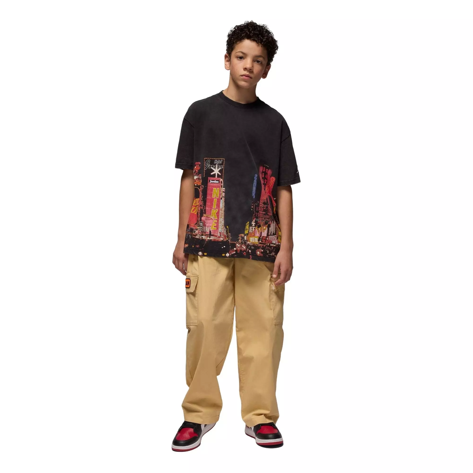Jordan Big Boys' Vegas Tee - BLACK/MULTI