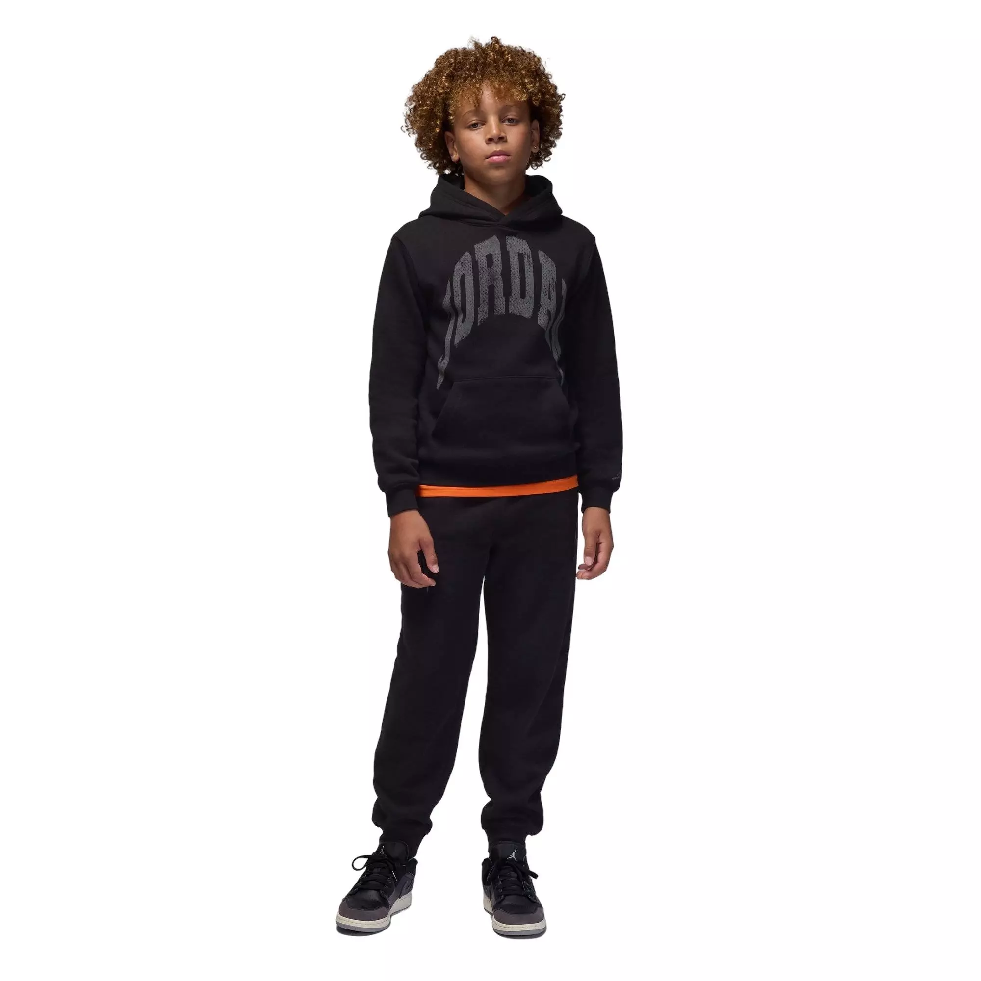 Jordan Big Boys' MVP Fleece Hoodie - Black - BLACK