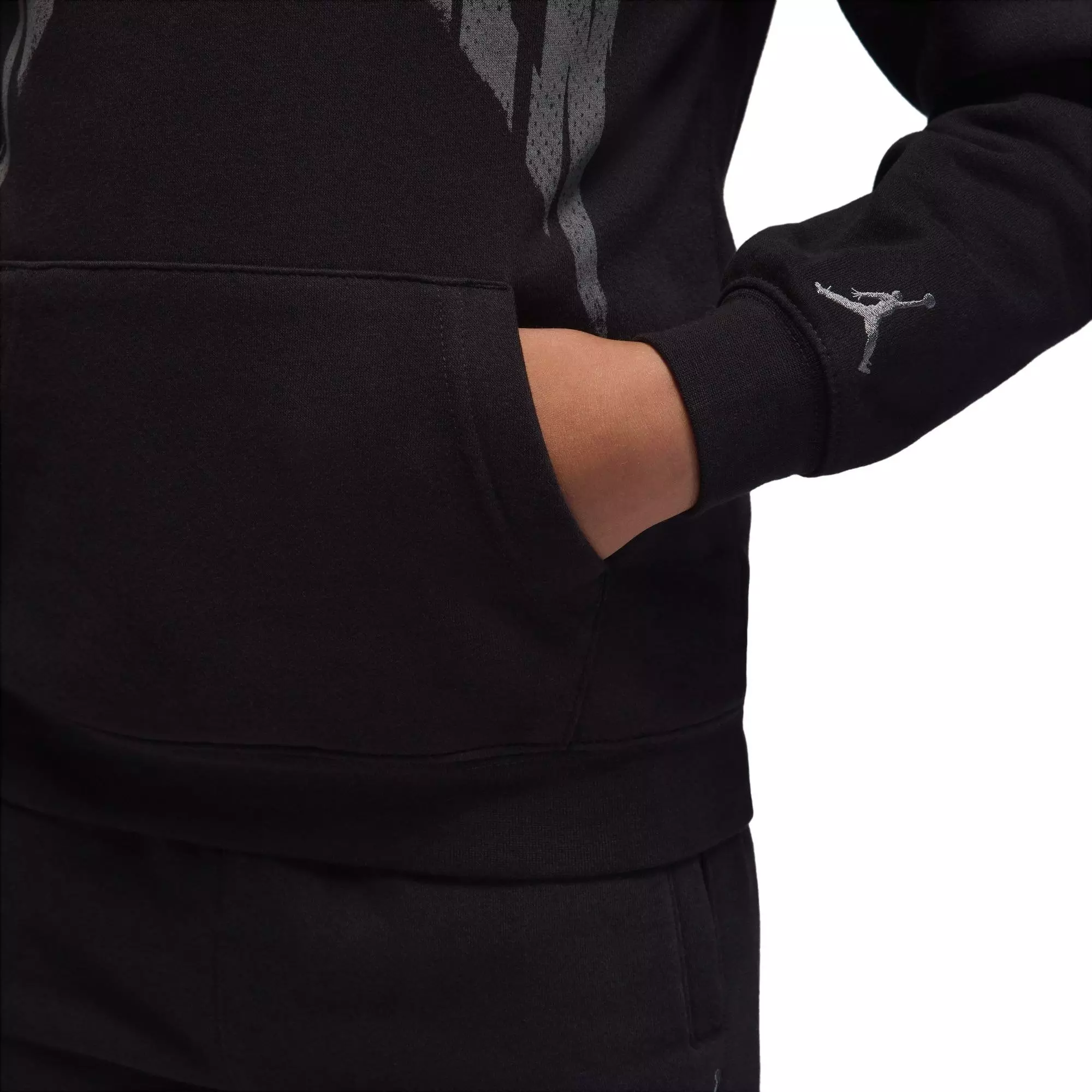 Jordan Big Boys' MVP Fleece Hoodie - Black - BLACK