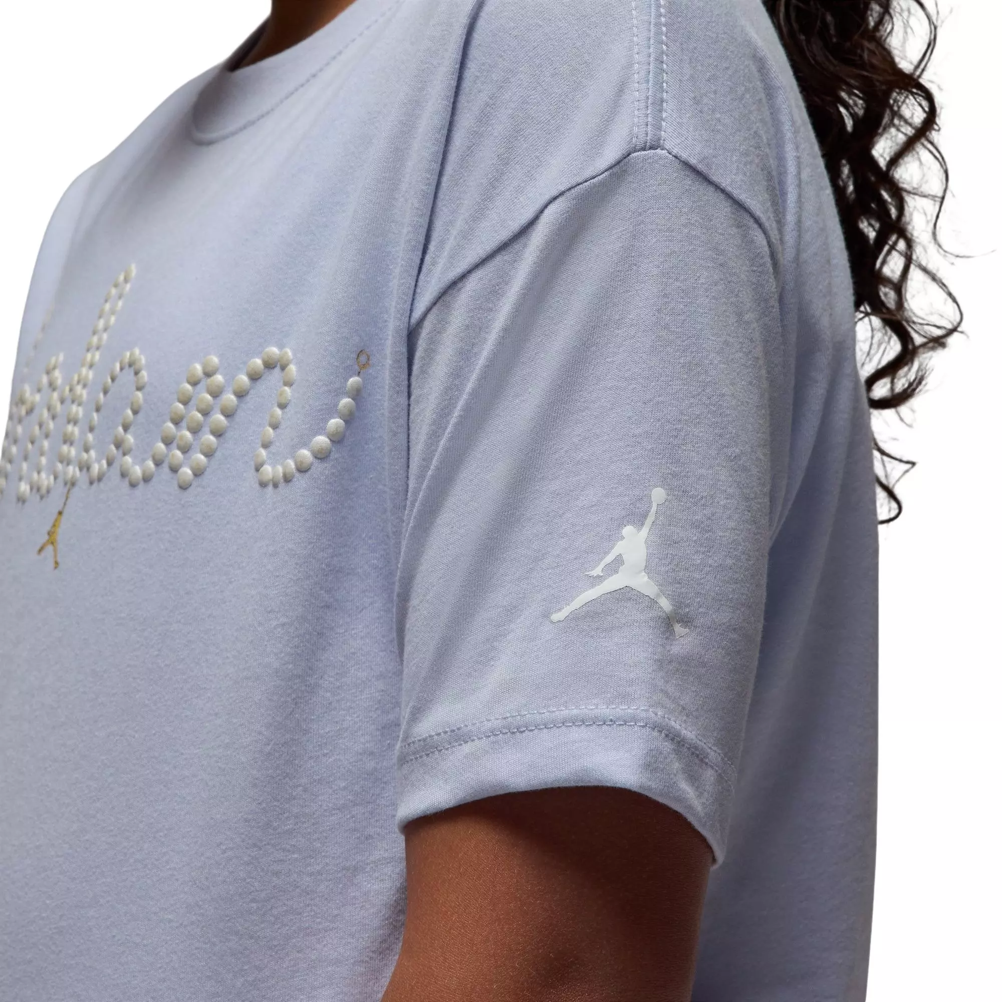 Jordan Big Girls' Pearl Tee  - GREY