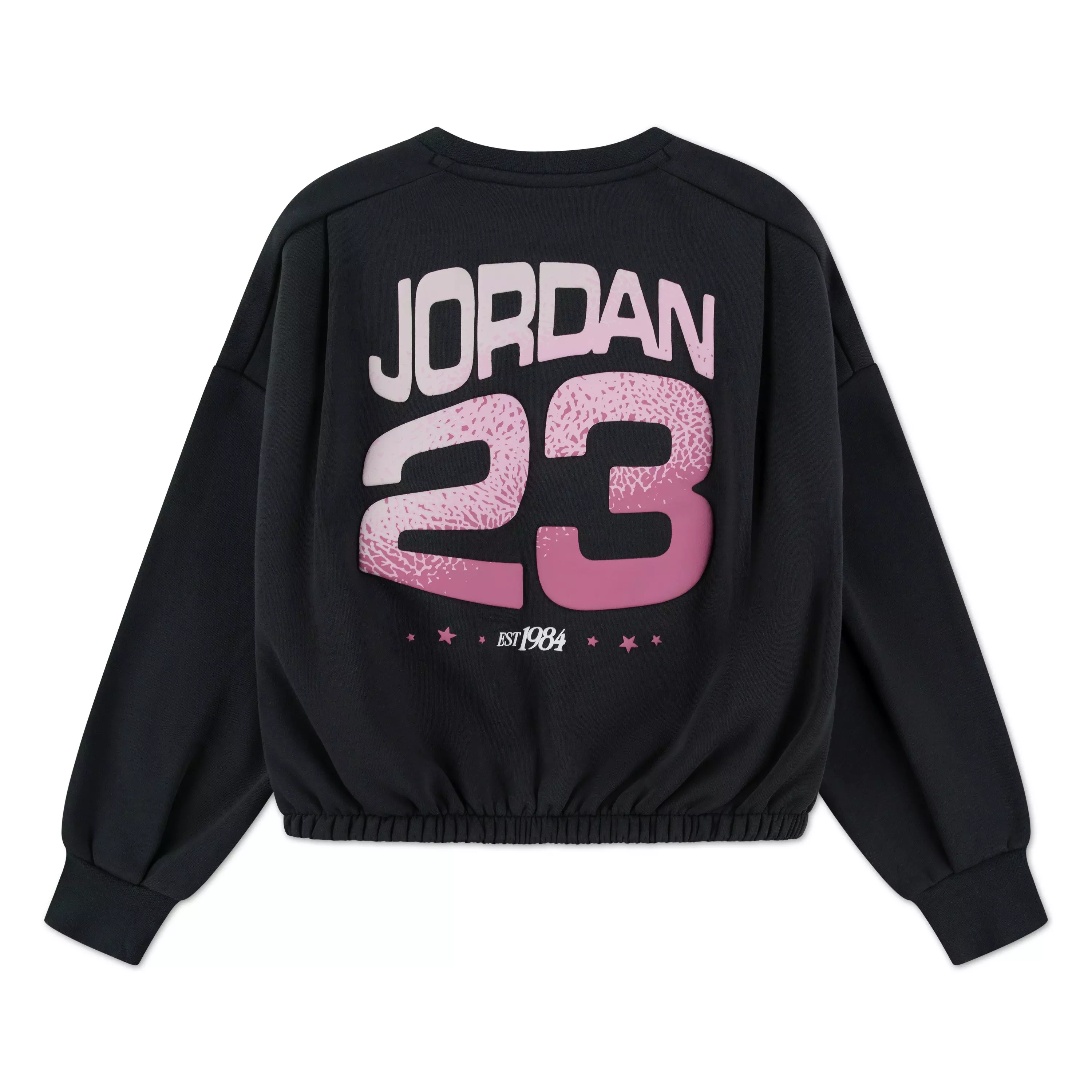 Jordan Big Girls' Crew - Grey/Pink - GREY/PINK