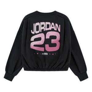 Jordan Big Girls' Crew - Grey/Pink