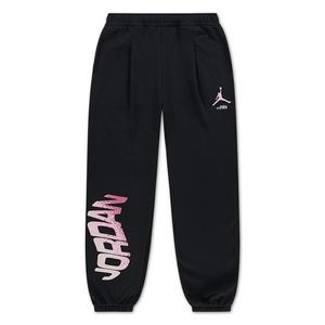 Jordan Big Girls' Fleece Pants - Grey/Pink