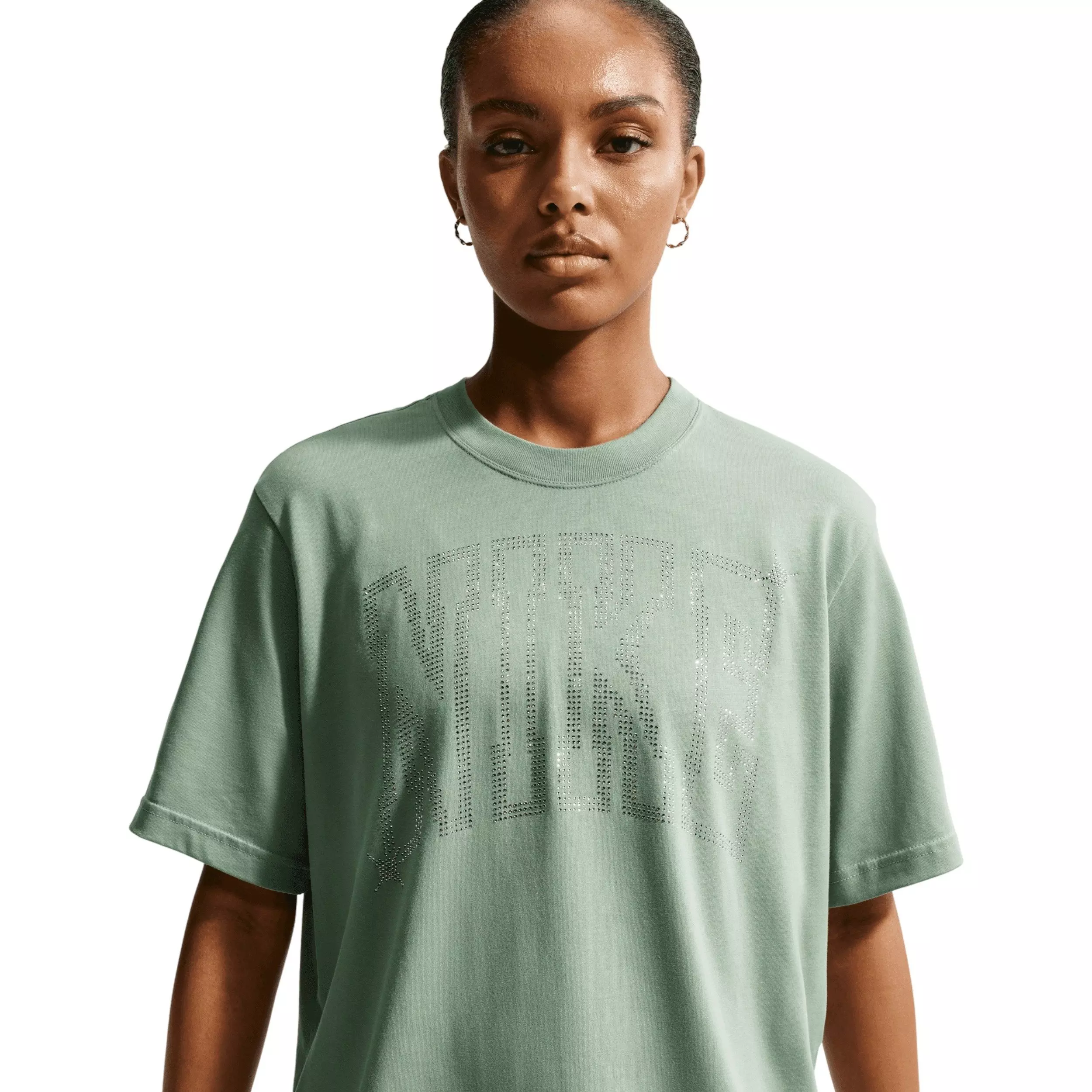 Nike Women's Sportswear Classic Loose Tee-Sage Green - SAGE GREEN