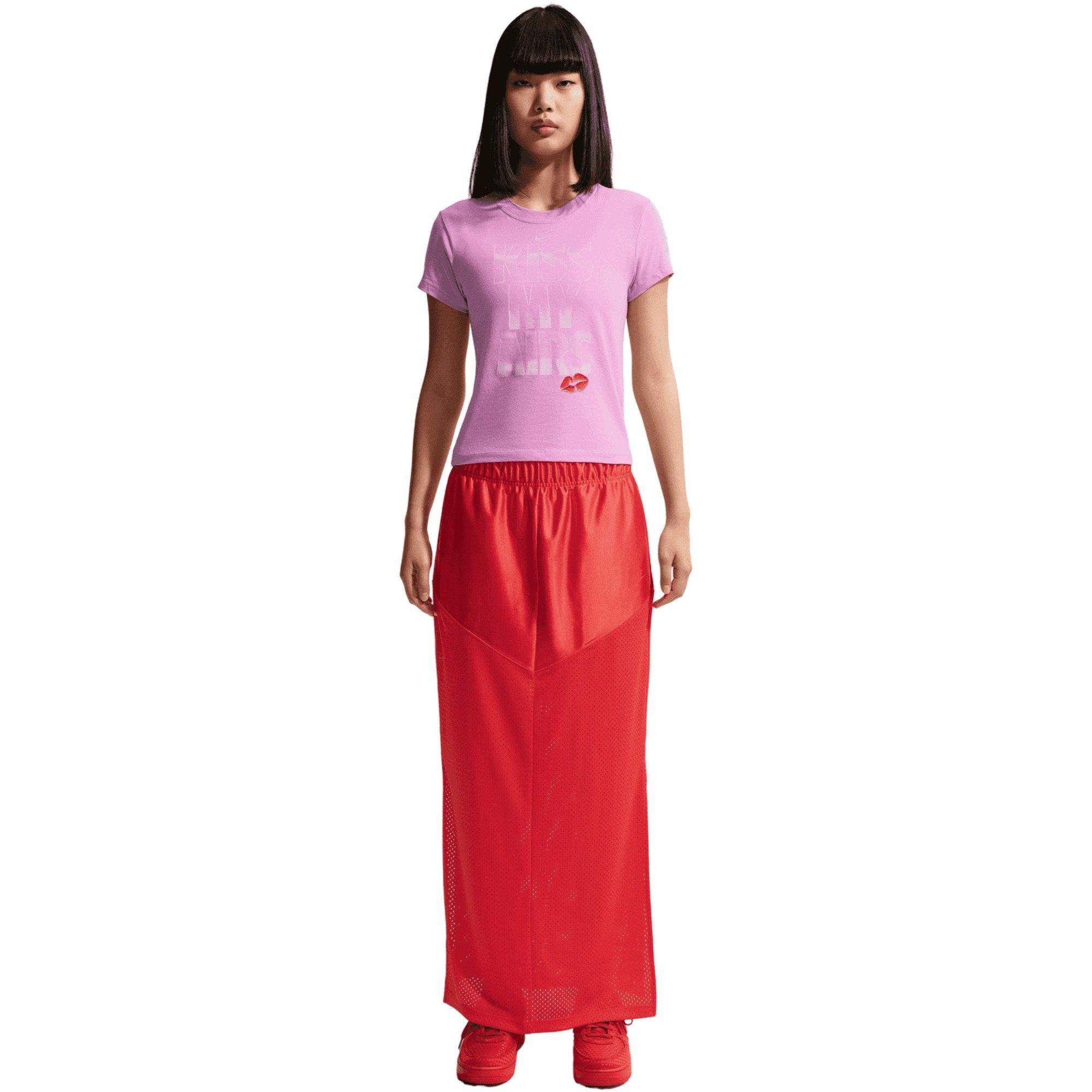 Nike Women's Sportswear Chill Knit Crop Tee - MAGENTA Thumbnail View 1