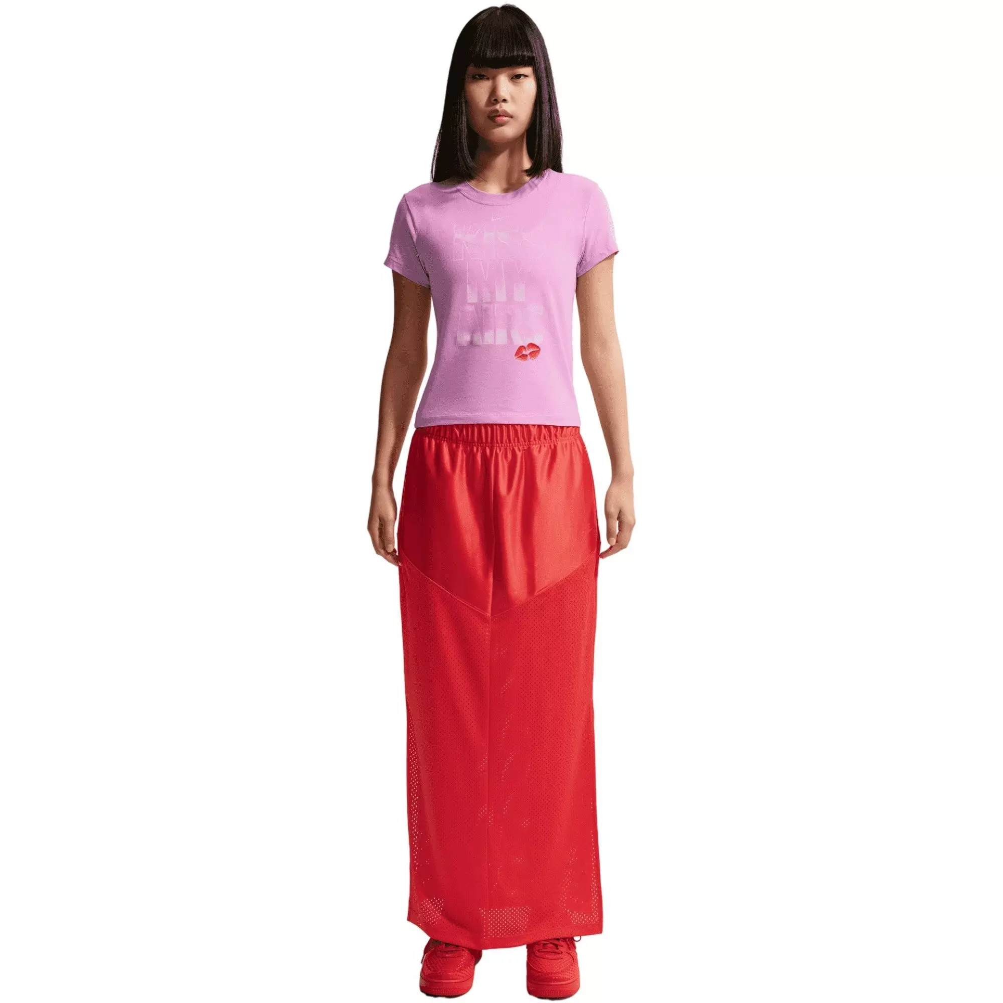 Nike Women's Sportswear Chill Knit Crop Tee - MAGENTA