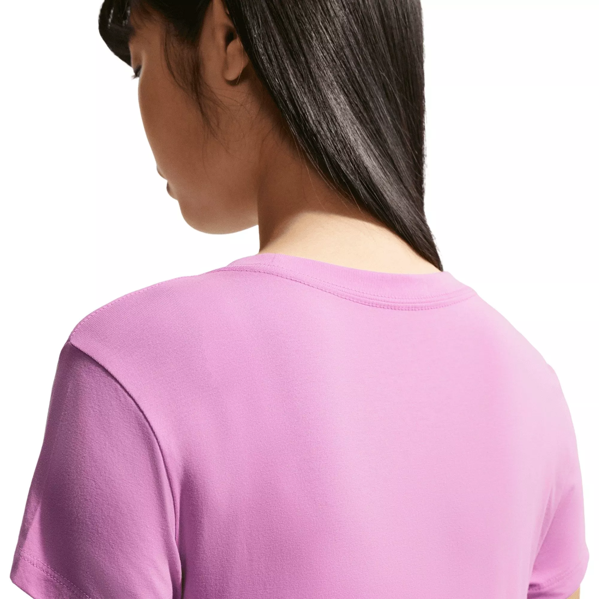 Nike Women's Sportswear Chill Knit Crop Tee - Magenta - MAGENTA