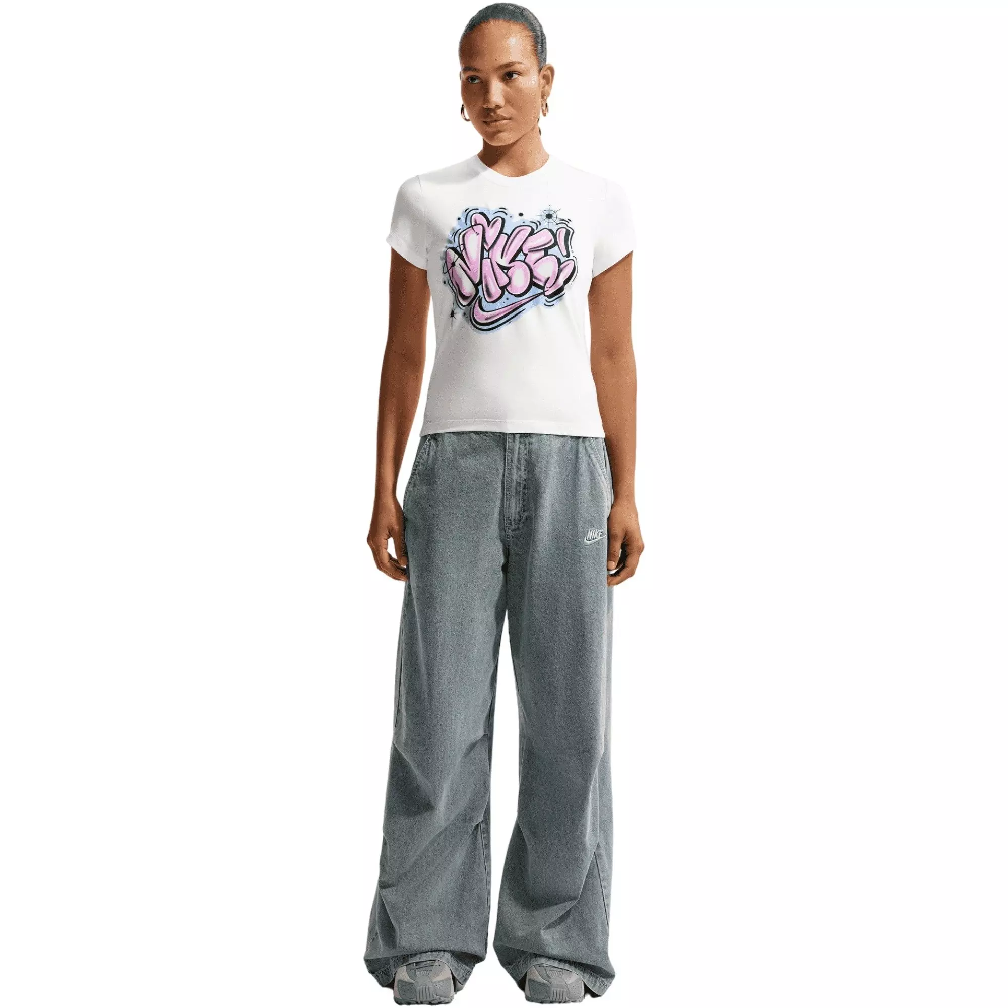 Nike Women's Sportswear Chill Knit Slim Cropped Tee - WHITE