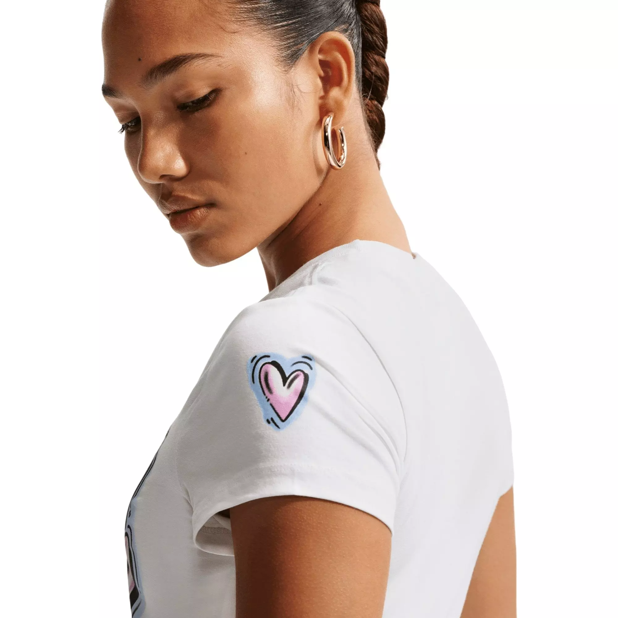 Nike Women's Sportswear Chill Knit Slim Cropped Tee - WHITE