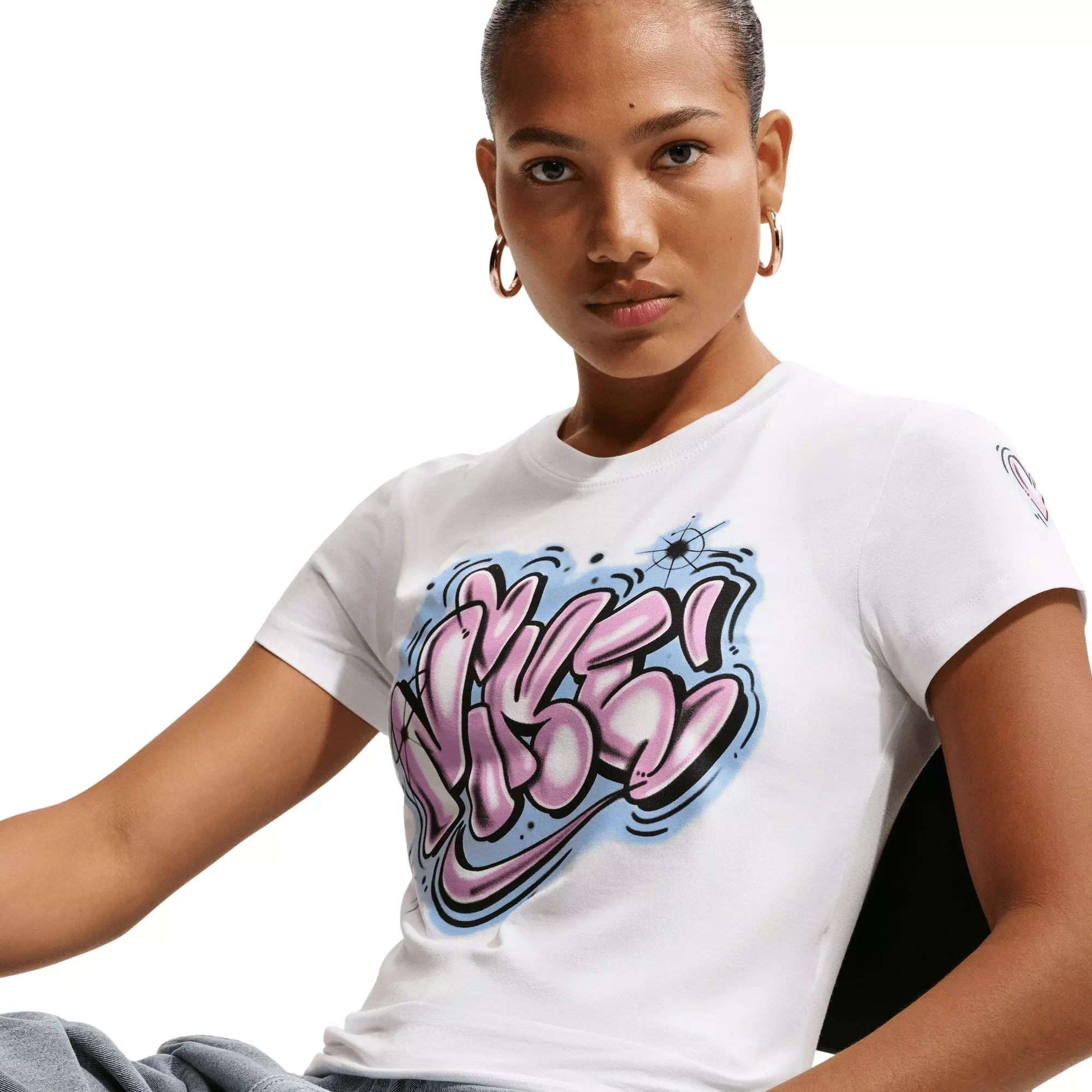 Nike Women's Sportswear Chill Knit Slim Cropped Tee - WHITE