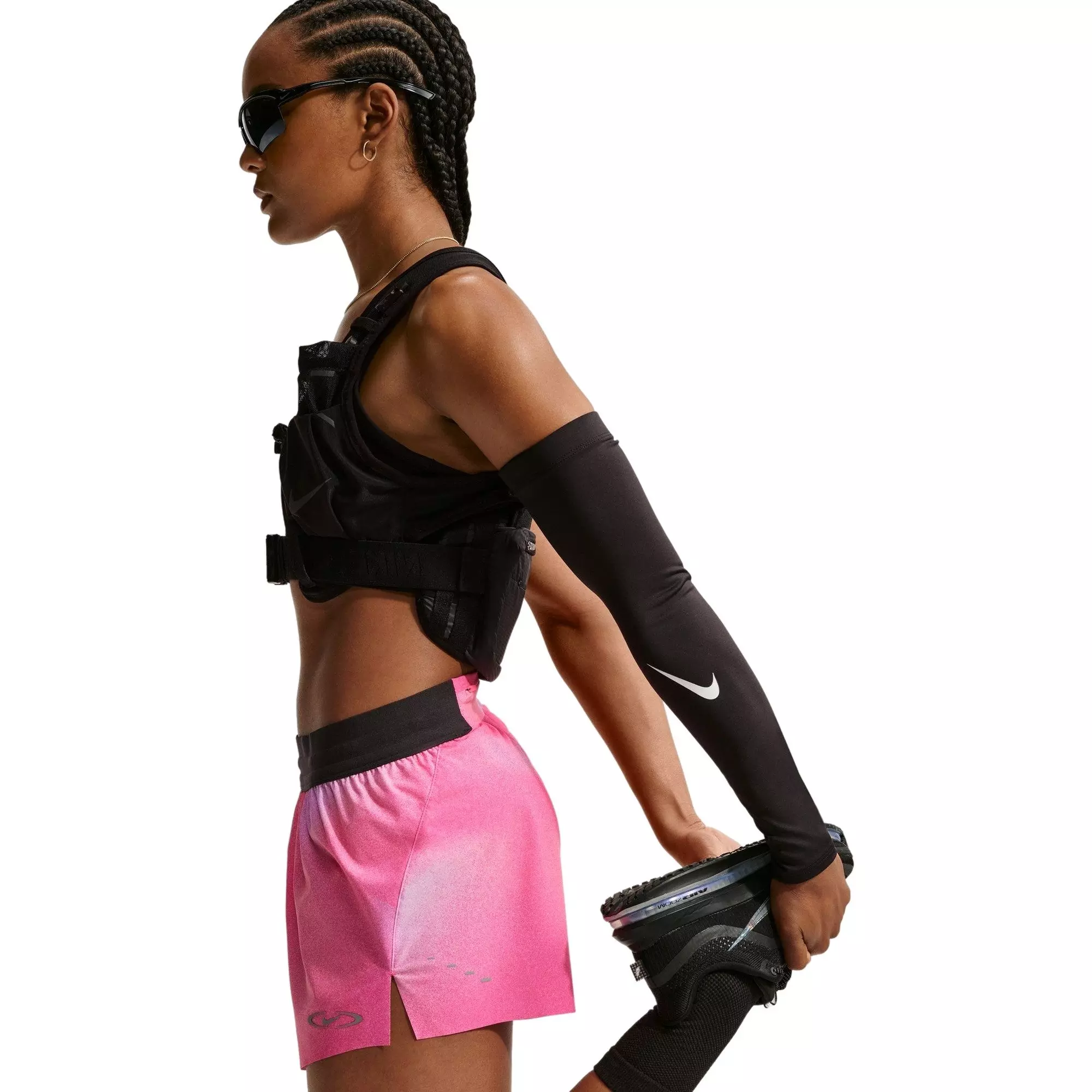 Nike Women's Swift Dri-FIT Mid-Rise 2.5" Brief-Lined Running Shorts - Hyper Pink - HYPER PINK