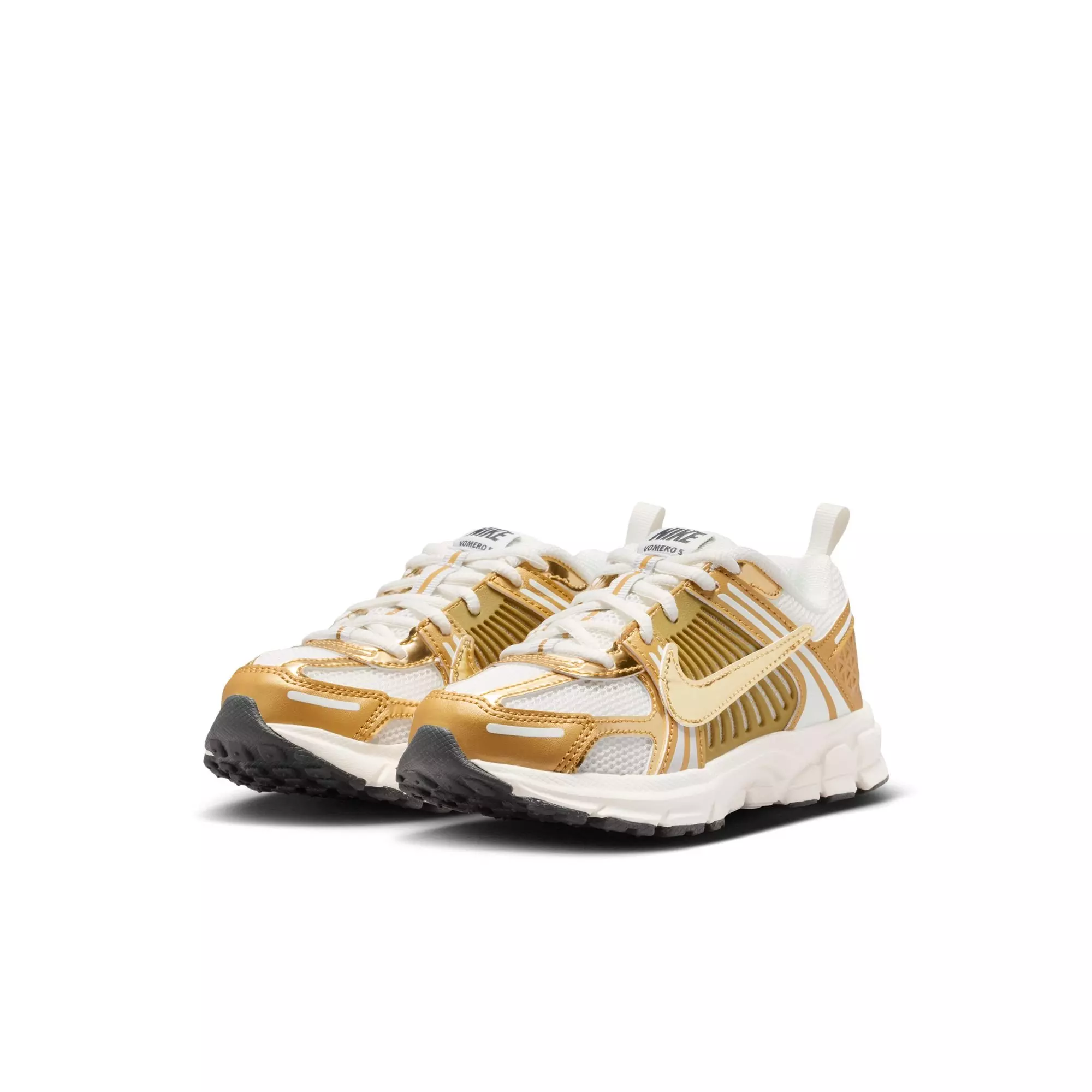 Nike Vomero 5 "Sail/Metallic Gold/Anthracite" Preschool Girls' Shoe - GOLD
