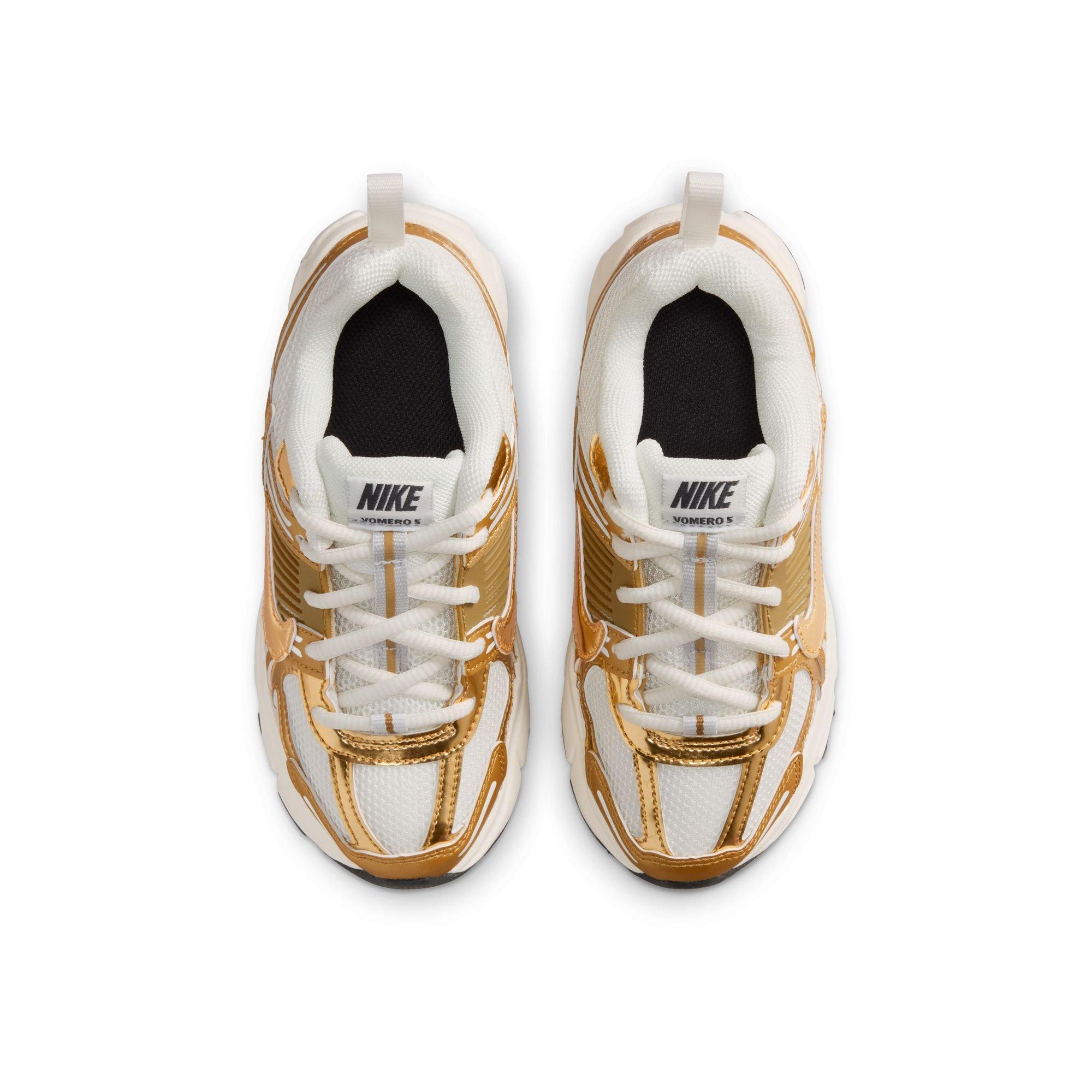 Nike Vomero 5 Preschool Girls' "Sail/Metallic Gold/Anthracite" Shoe