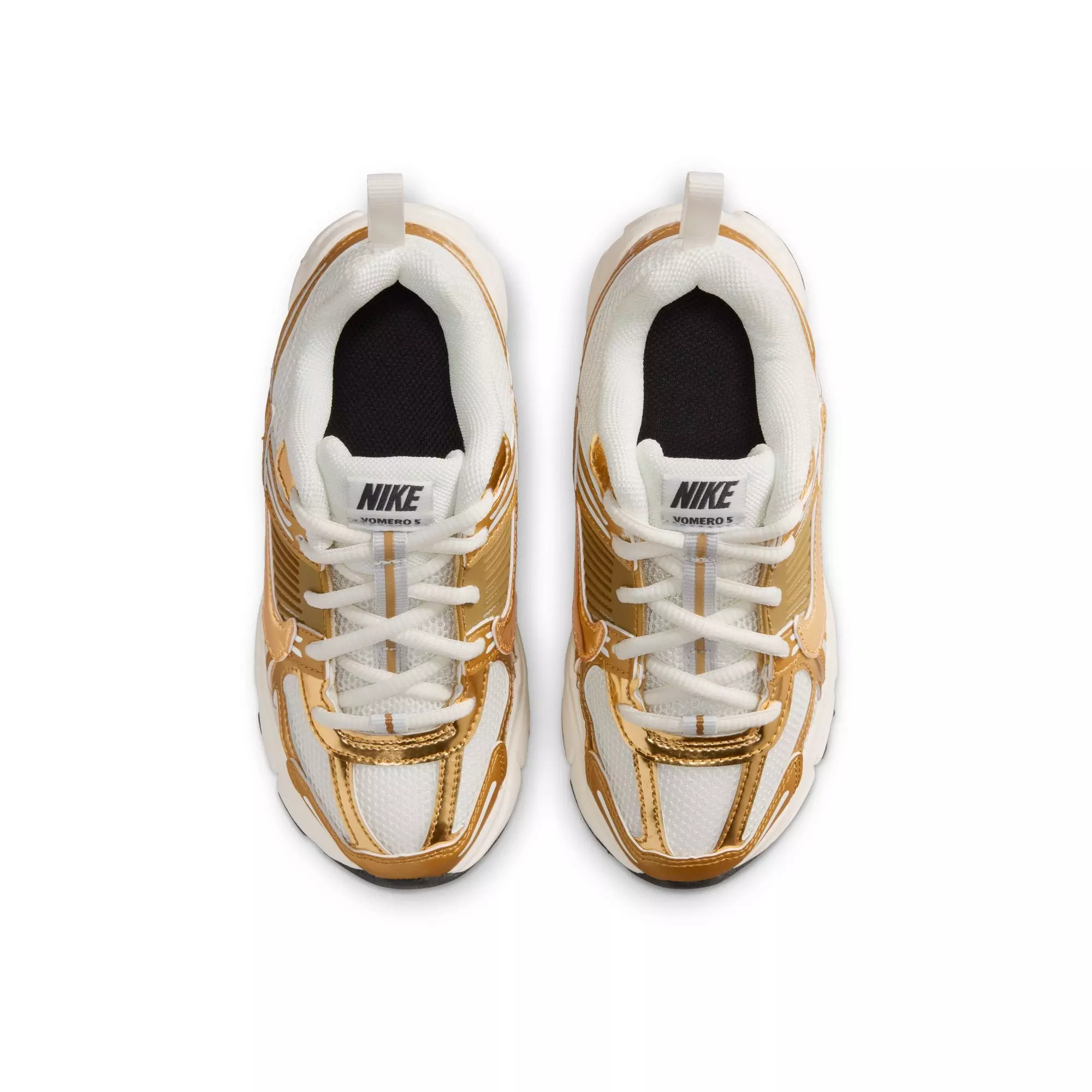 Nike Vomero 5 "Sail/Metallic Gold/Anthracite" Preschool Girls' Shoe - GOLD
