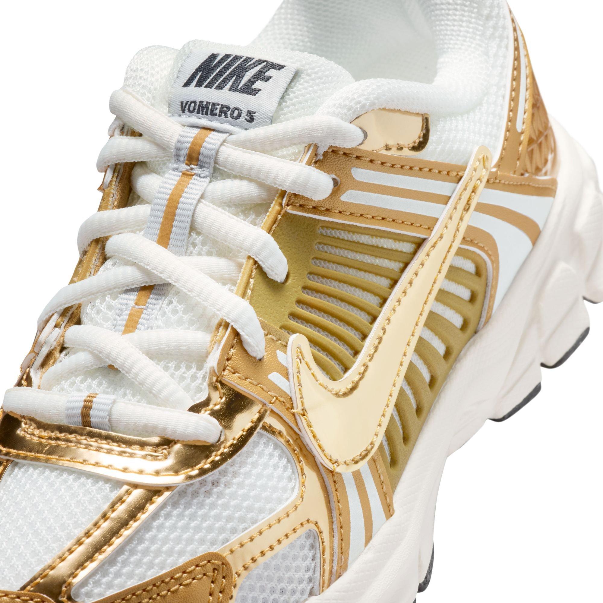 Nike Vomero 5 Preschool Girls' "Sail/Metallic Gold/Anthracite" Shoe