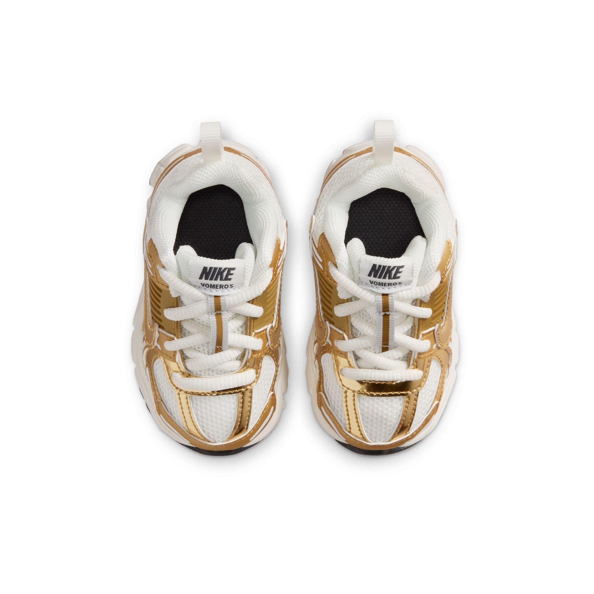 Nike Vomero 5 Toddler Girls' "Sail/Metallic Gold/Anthracite" Shoe