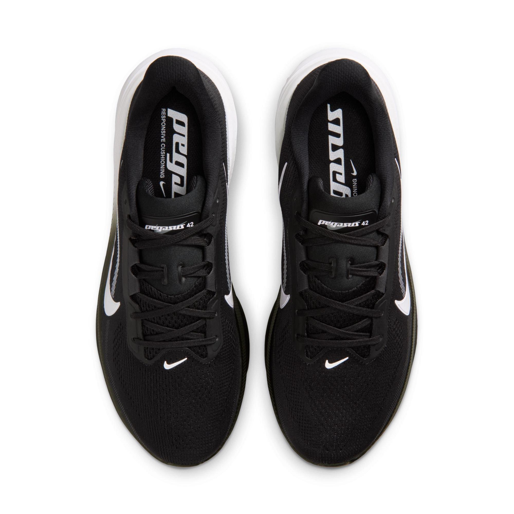 Nike Pegasus 42 "Black/White" Men's Road Running Shoe - BLACK/WHITE/PHOTON DUST Thumbnail View 10