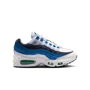 Nike Air Max 95 Big Bubble Premium "White/Emerald Green/Lake Blue" Grade School Boys' Shoe