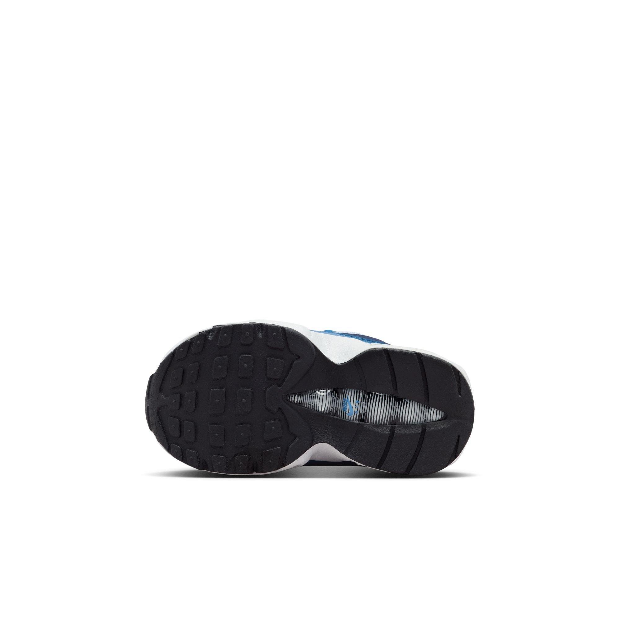 Nike Air Max 95 Premium "White/Emerald Green/Lake Blue" Toddler Kids' Shoe - WHITE/BLUE Thumbnail View 8