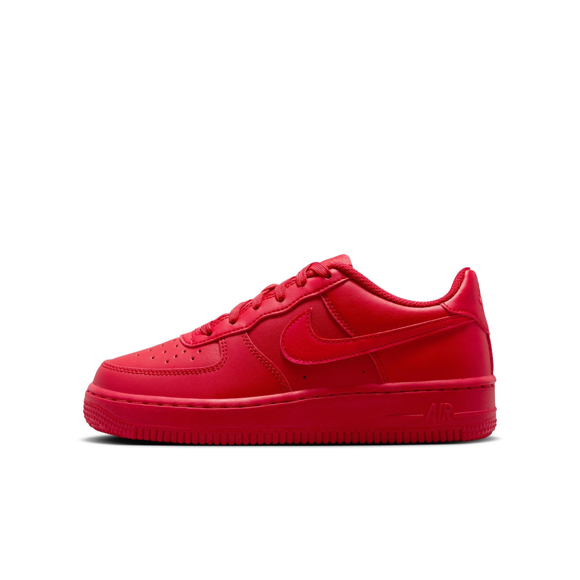 Nike Air Force 1 "University Red/Black" Grade School Boys' Shoe - RED Thumbnail View 3