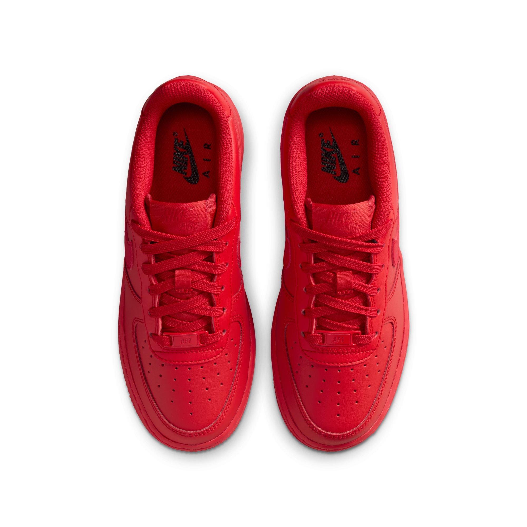 Nike Air Force 1 "University Red/Black" Grade School Boys' Shoe - RED Thumbnail View 6