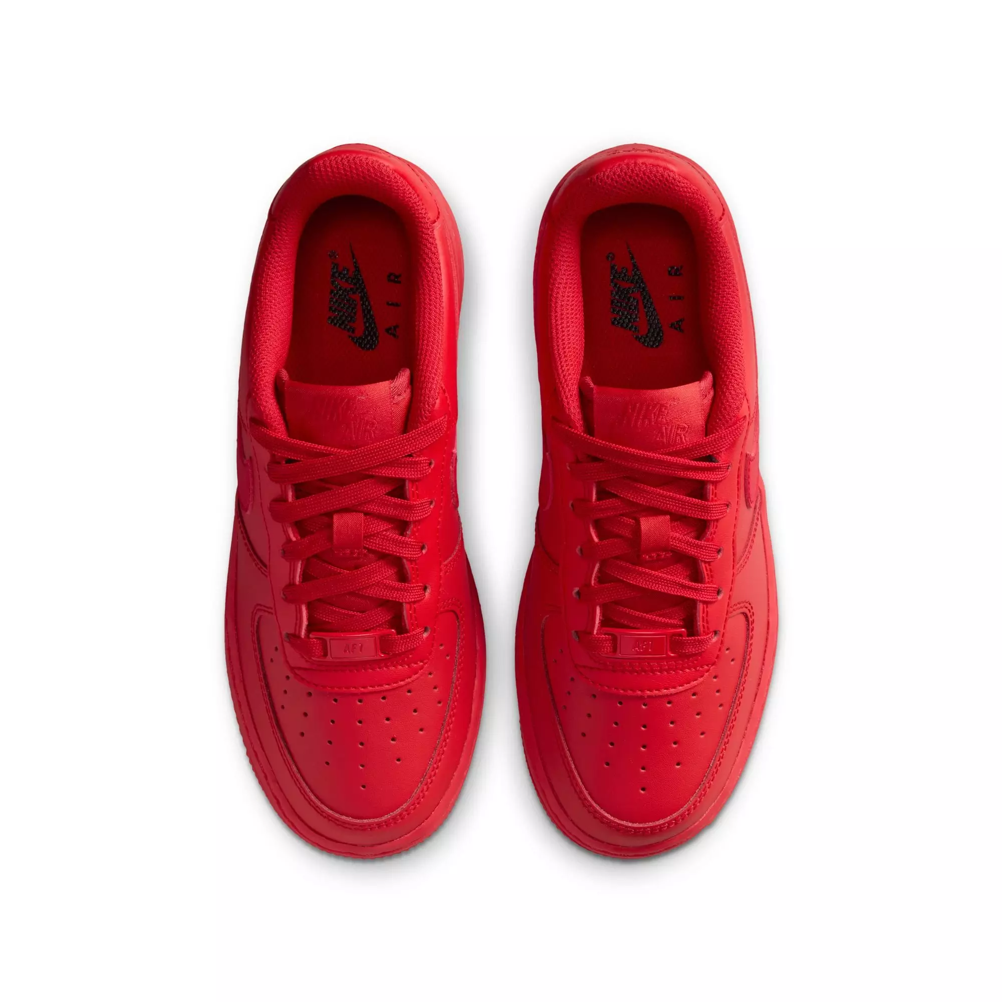 Nike Air Force 1 "University Red/Black" Grade School Boys' Shoe - RED