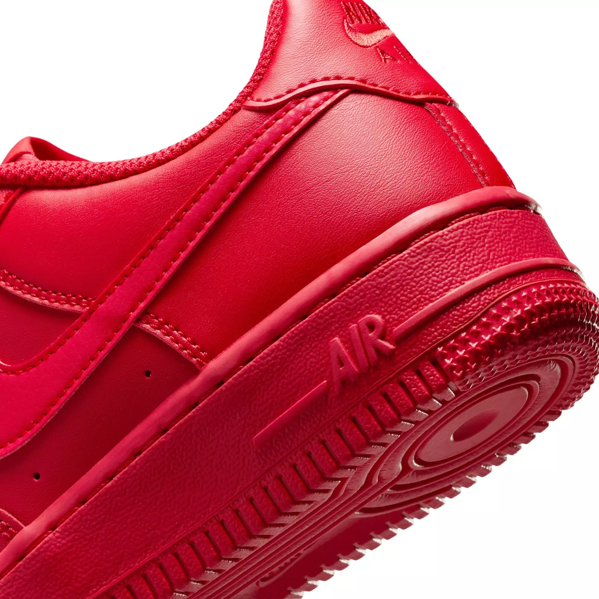 Nike Air Force 1 "University Red/Black" Grade School Boys' Shoe - RED
