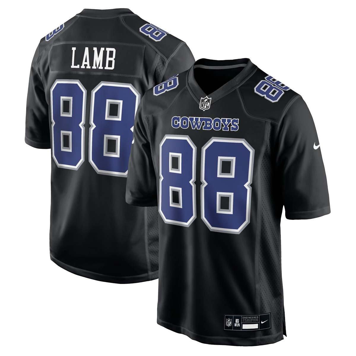 Nike Dallas Cowboys CeeDee Lamb #88 Youth Game Jersey-Black - BLACK/BLUE Thumbnail View 3