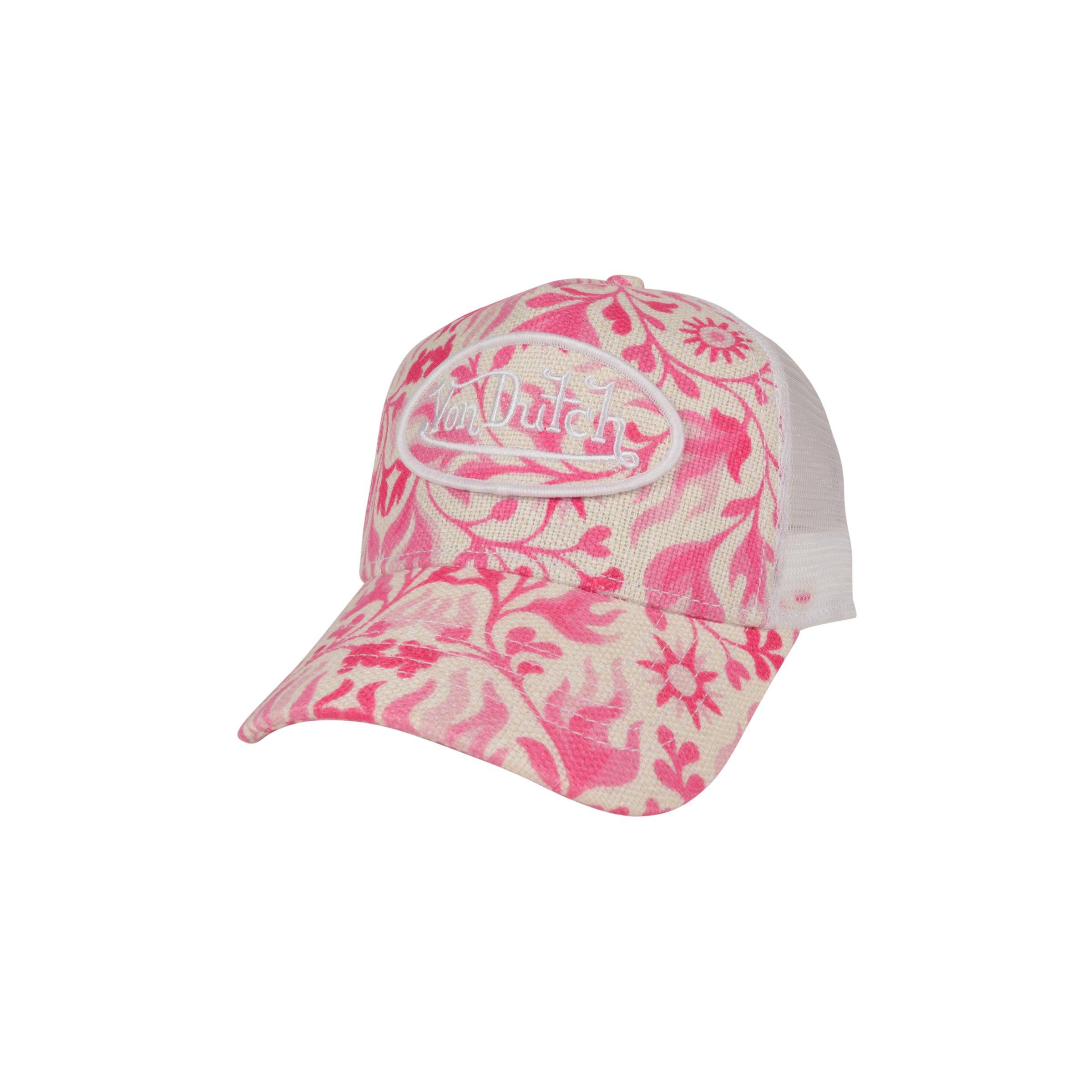 Von Dutch Burnbloom Trucker Snapback Hat-Pink - PINK Thumbnail View 1