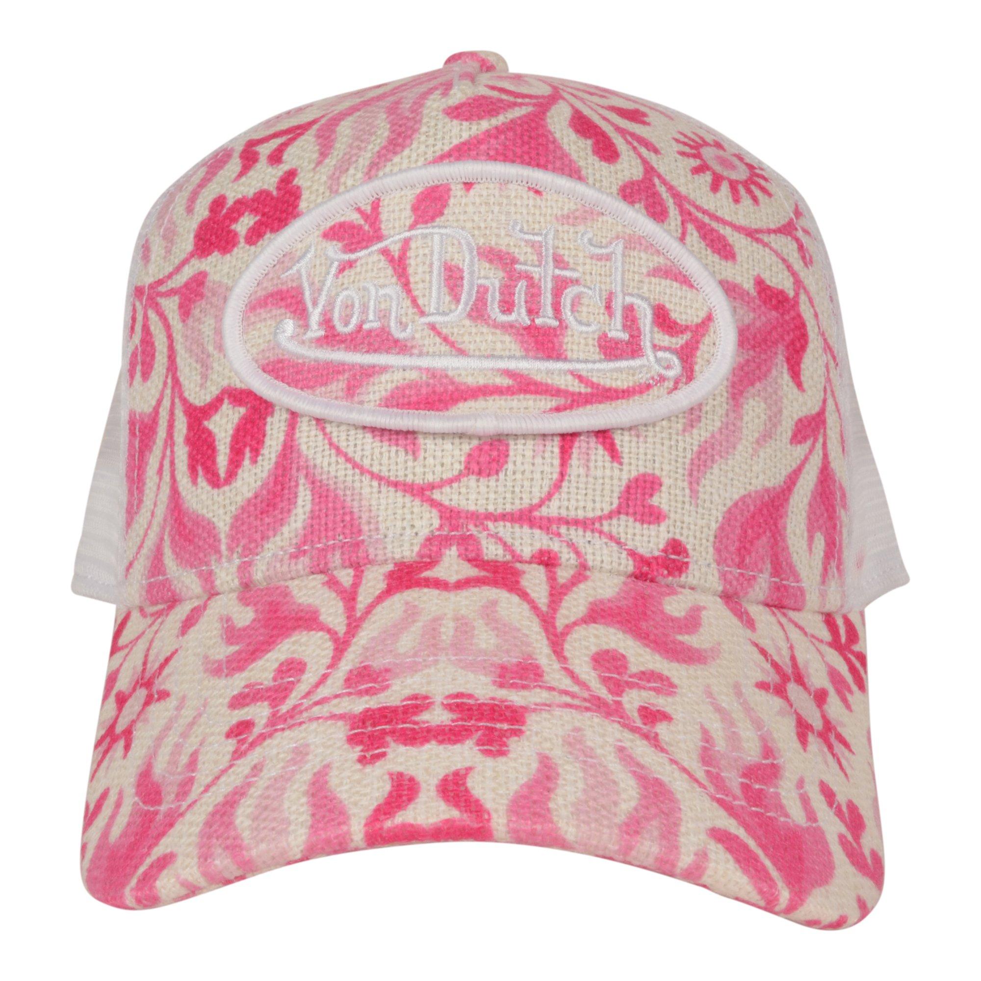 Von Dutch Burnbloom Trucker Snapback Hat-Pink - PINK Thumbnail View 3