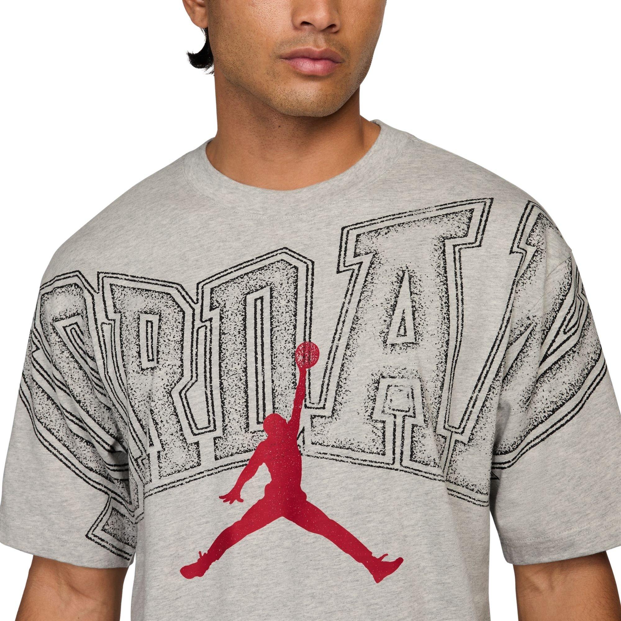 Jordan Men's Graphic Tee-Grey - GREY Thumbnail View 3