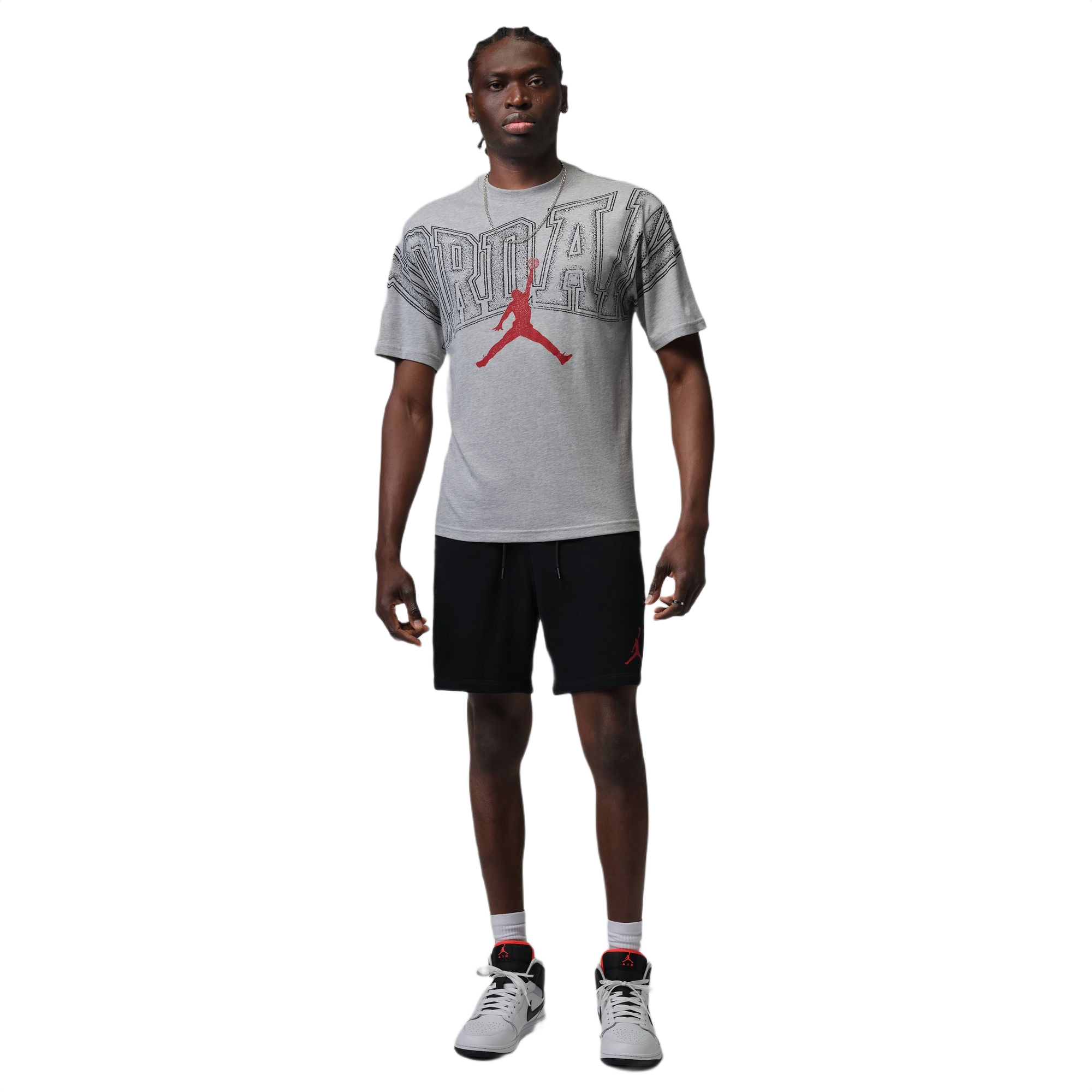 Jordan Men's Graphic Tee - Grey - GREY Thumbnail View 5