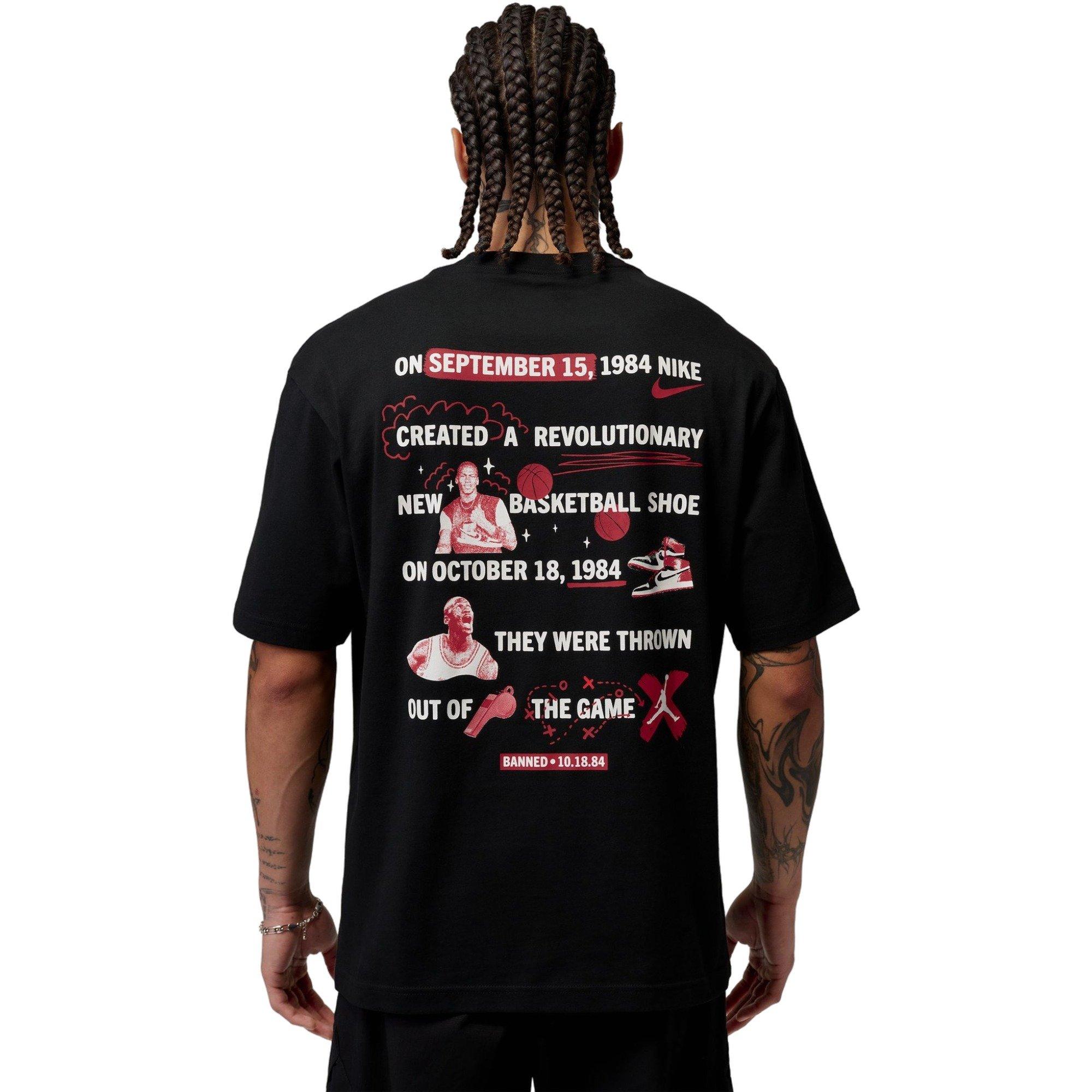 Jordan Men's Brooklyn Banned Tee - BLACK Thumbnail View 2