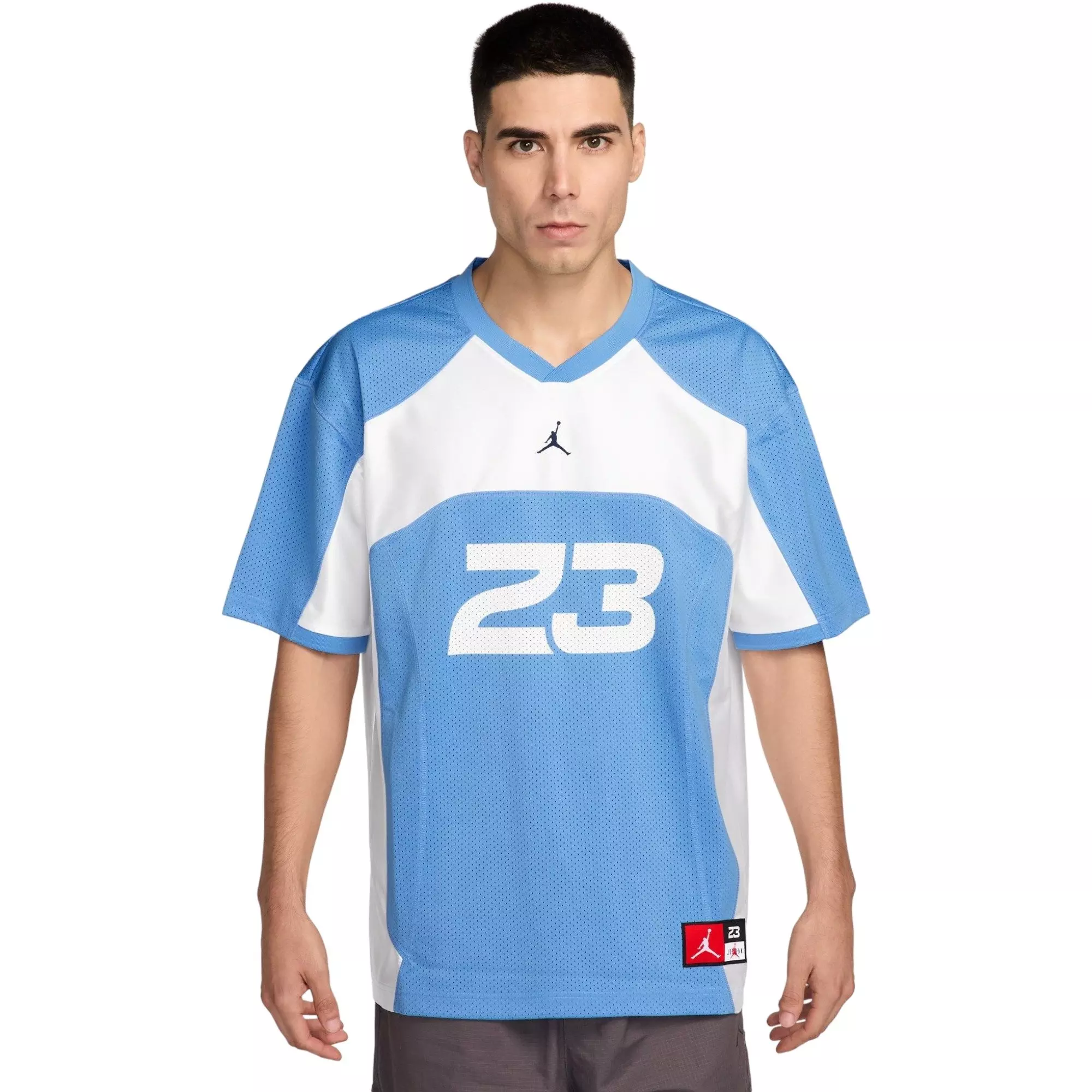 Jordan Men's Flight Short-Sleeve Jersey-Lt Blue - LT BLUE