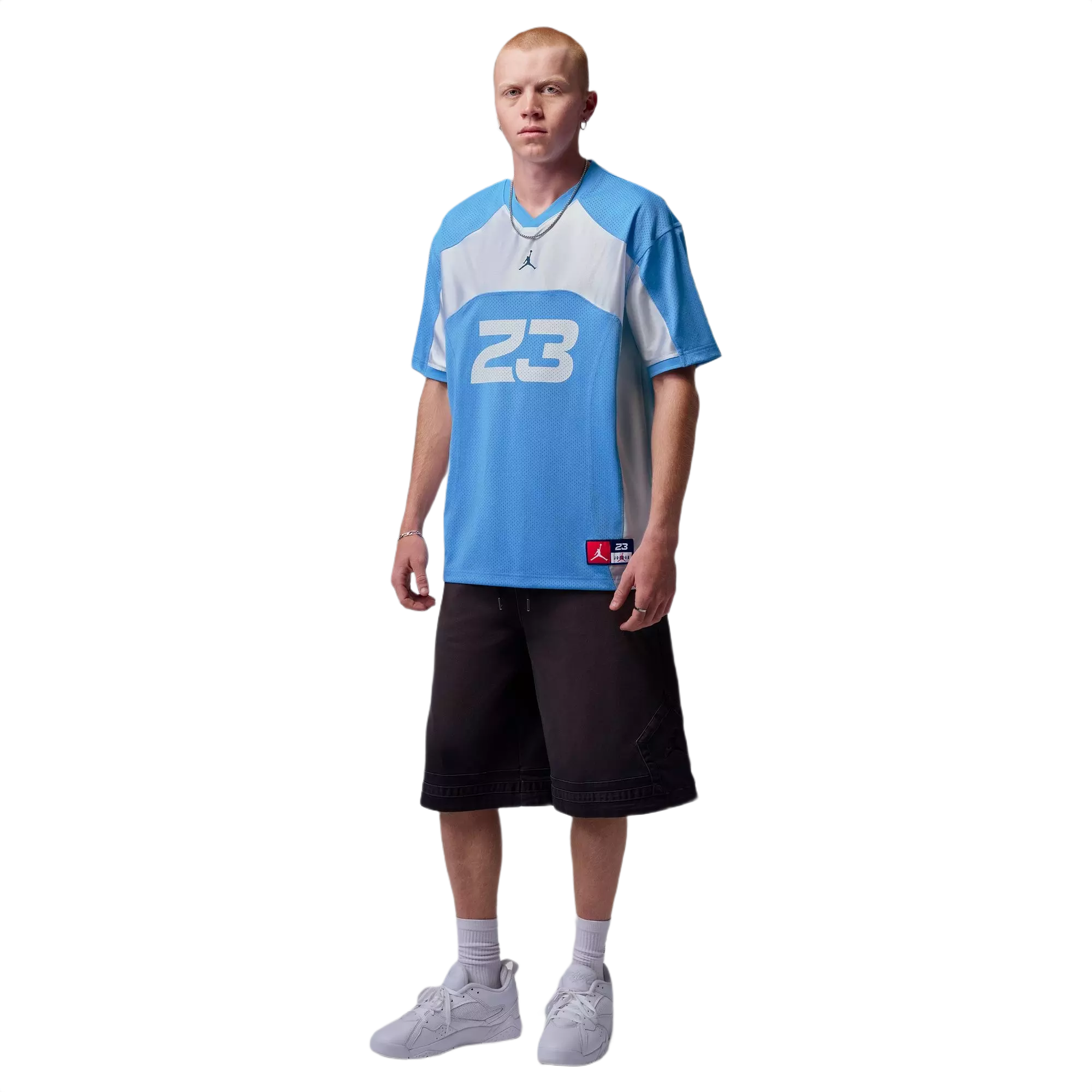 Jordan Men's Flight Short-Sleeve Jersey - Lt Blue - LT BLUE