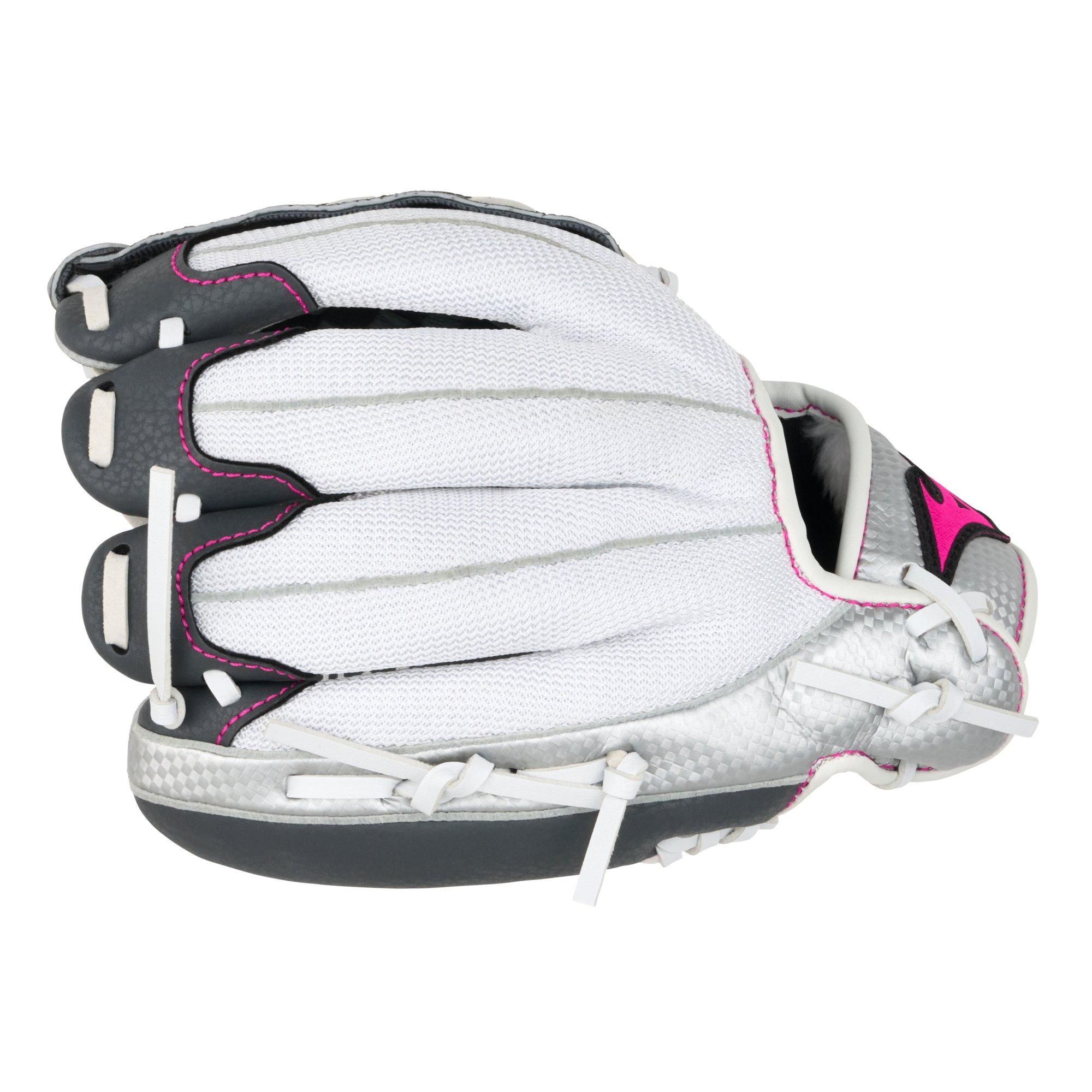 Mizuno Prospect Finch Series 10" Fastpitch Softball Glove - WHITE/GREY Thumbnail View 3