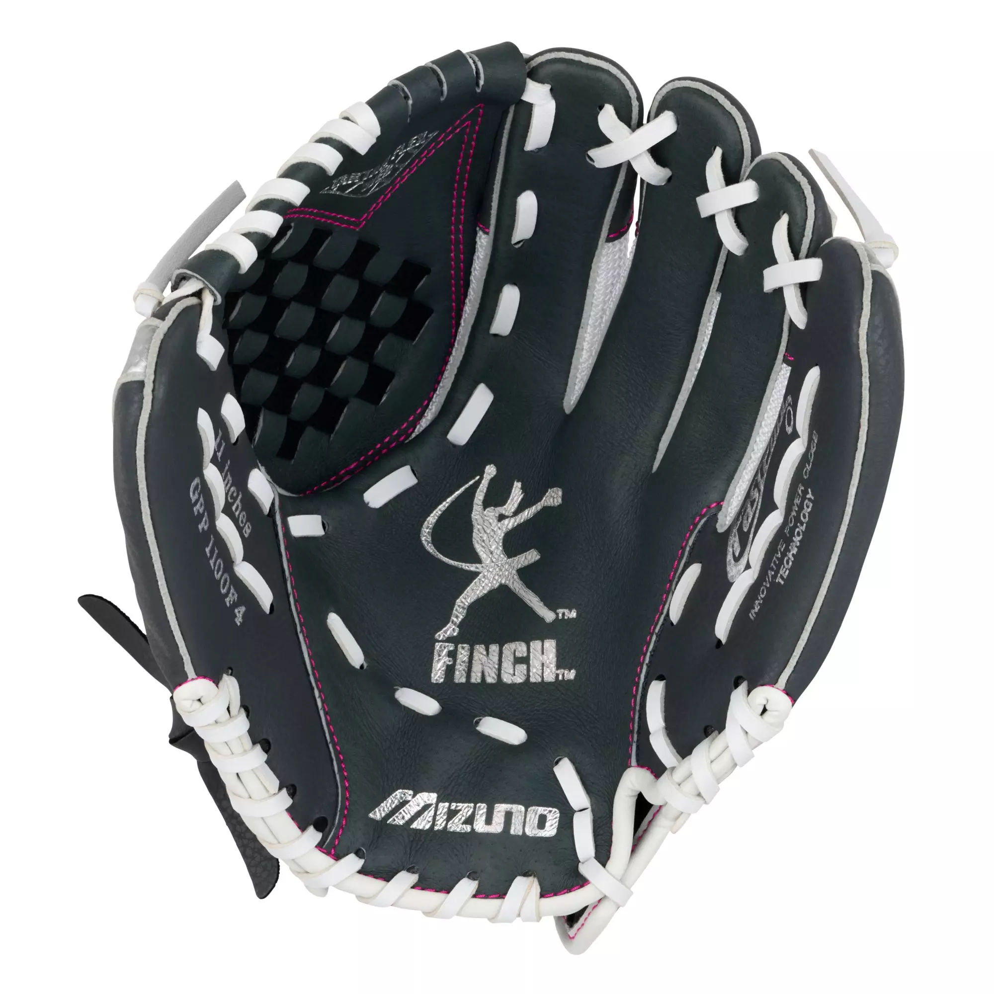 Mizuno Prospect Finch Series 11" Fastpitch Softball Glove - WHITE/GREY