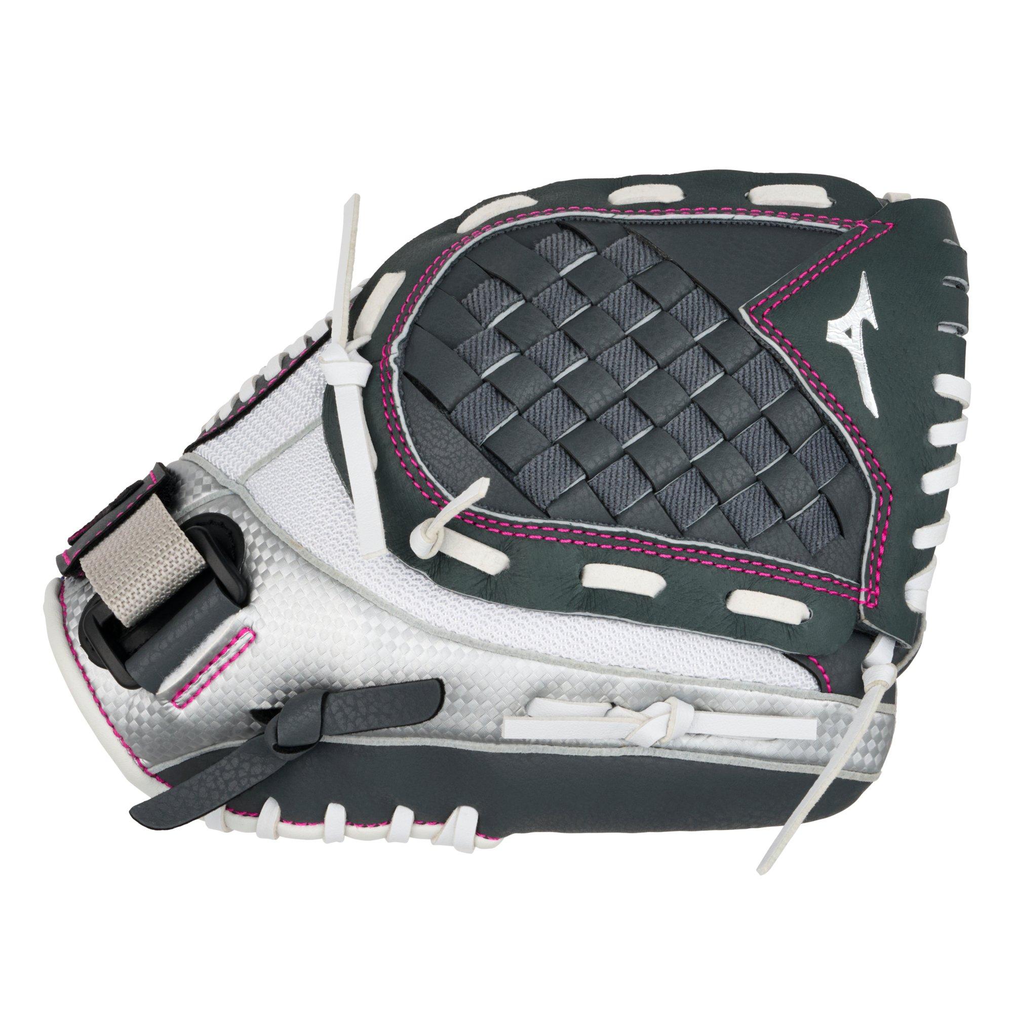 Mizuno Prospect Finch Series 11" Fastpitch Softball Glove - WHITE/GREY Thumbnail View 4