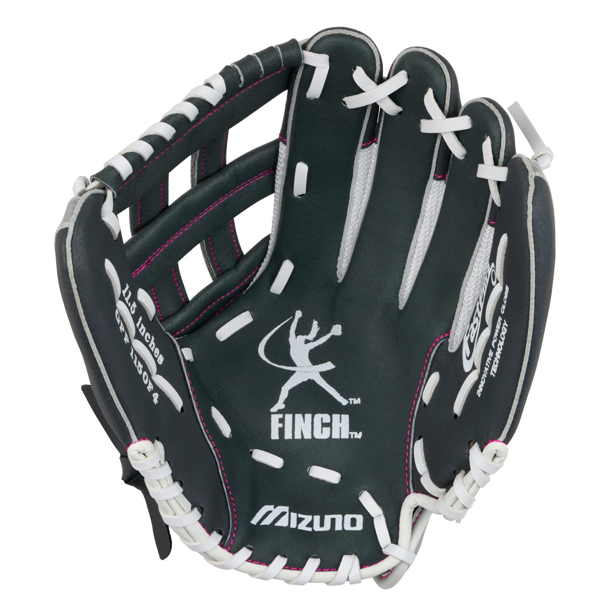 Mizuno Prospect Finch Series 11.5" Fastpitch Softball Glove - WHITE/GREY Thumbnail View 2