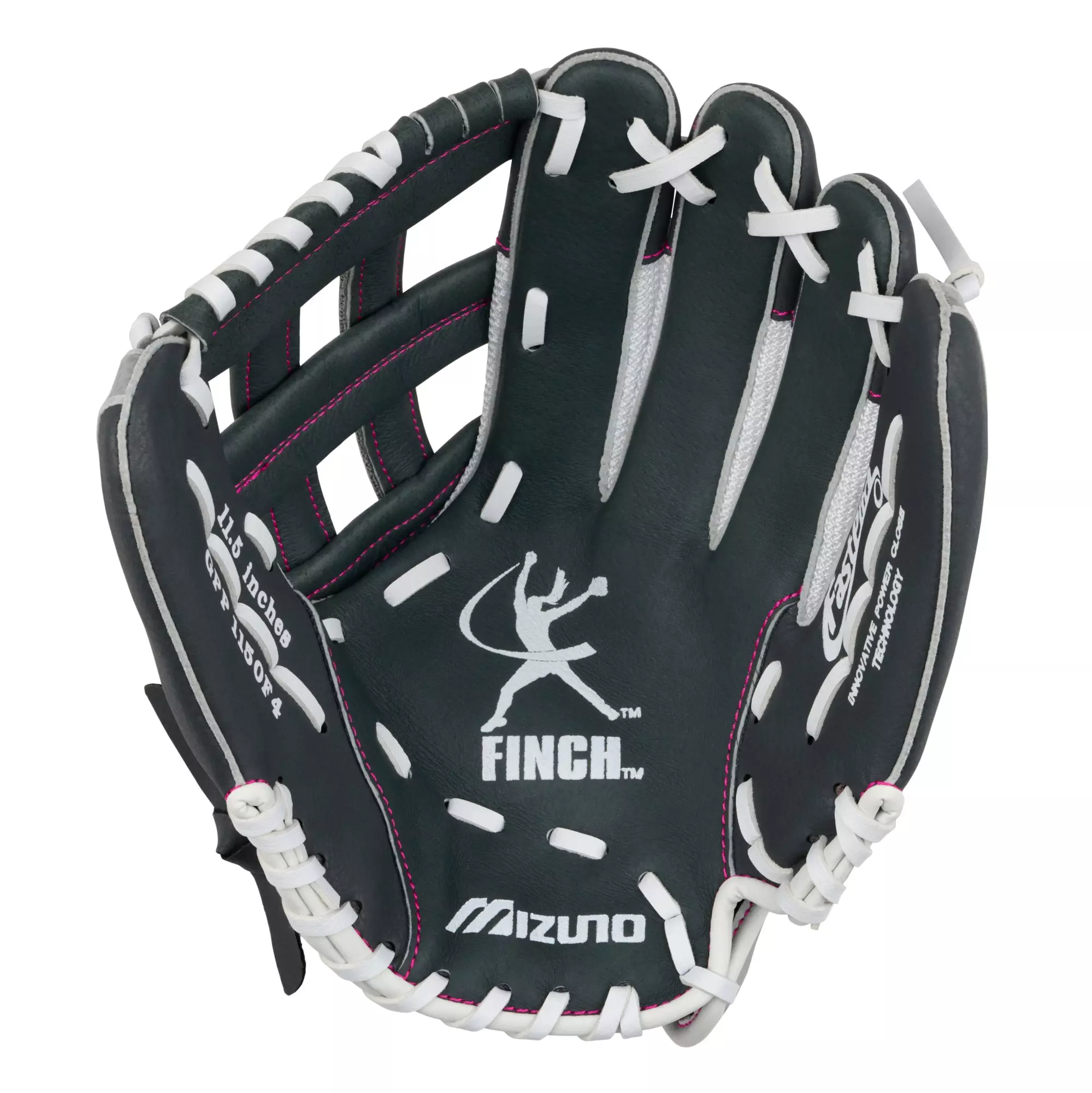 Mizuno Prospect Finch Series 11.5" Fastpitch Softball Glove - WHITE/GREY