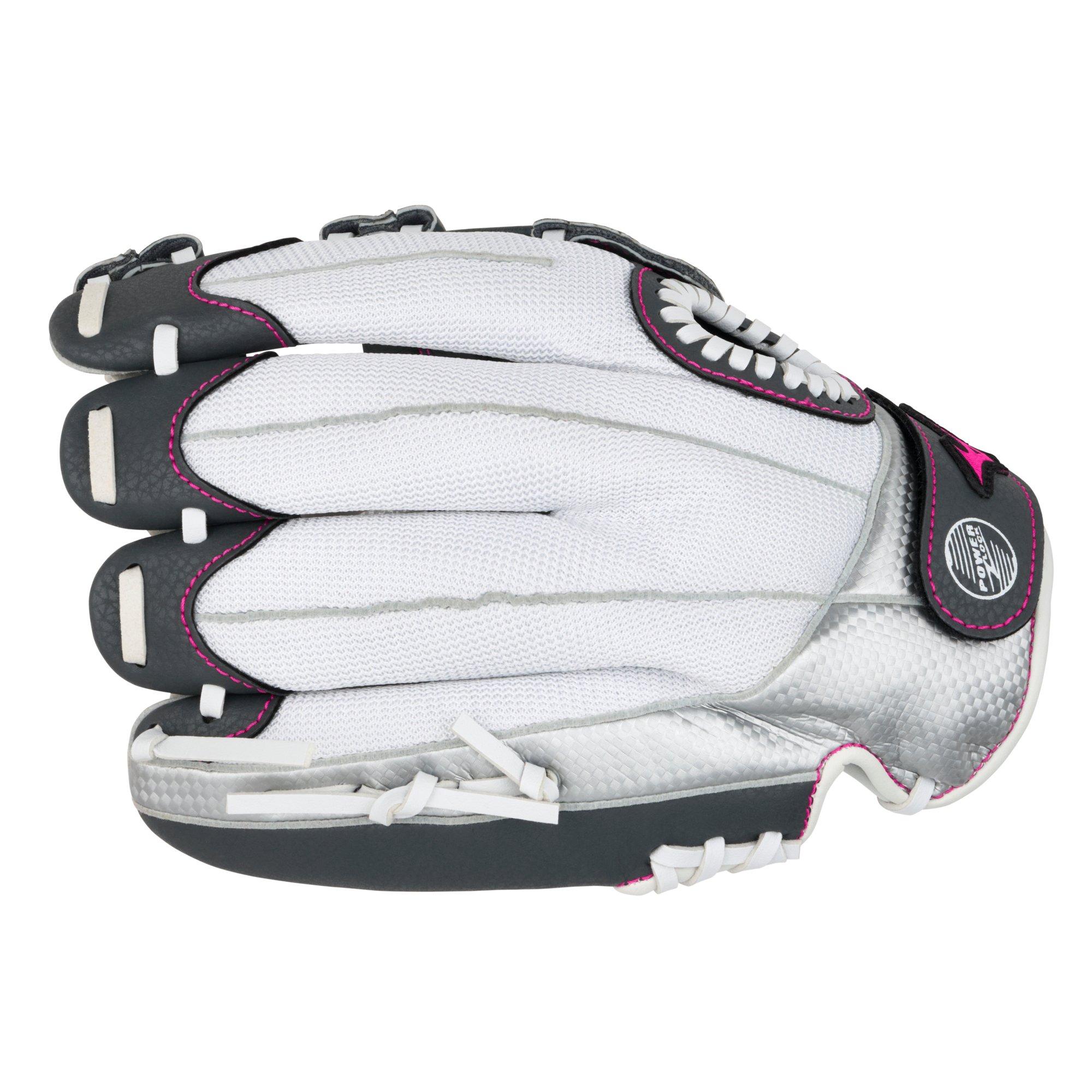 Mizuno Prospect Finch Series 11.5" Fastpitch Softball Glove - WHITE/GREY Thumbnail View 3