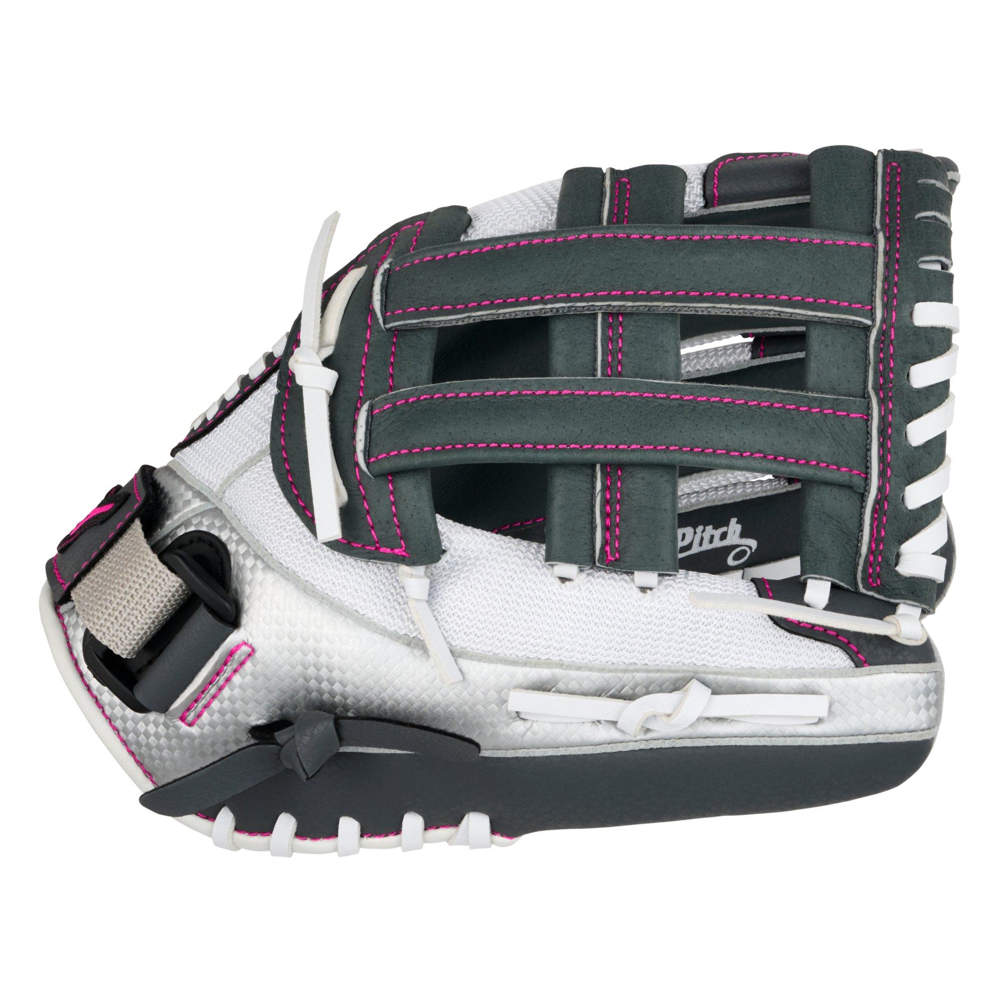 Mizuno Prospect Finch Series 11.5" Fastpitch Softball Glove - WHITE/GREY Thumbnail View 4
