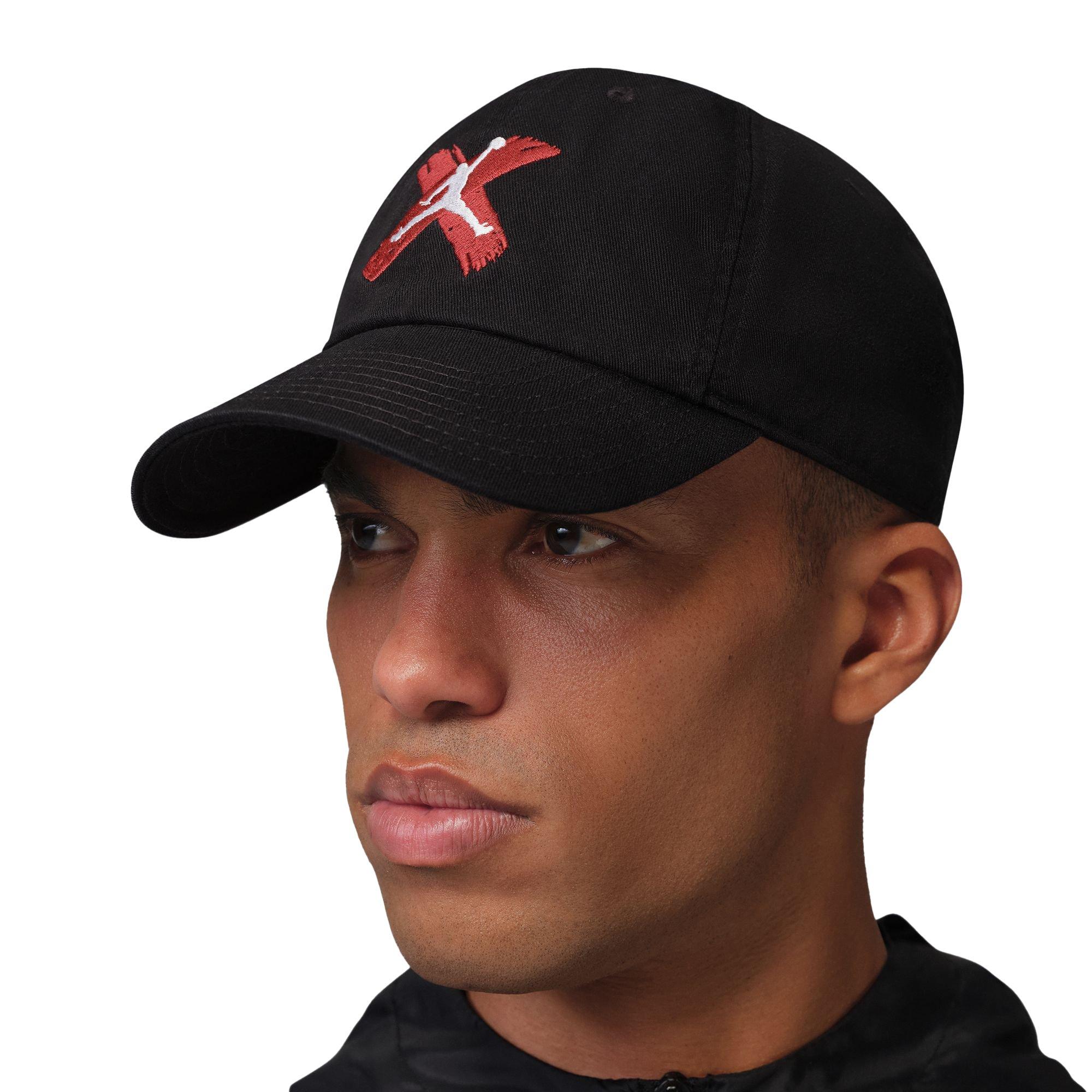 Jordan Club "Banned" Washed Cap-Black - BLACK/RED Thumbnail View 1