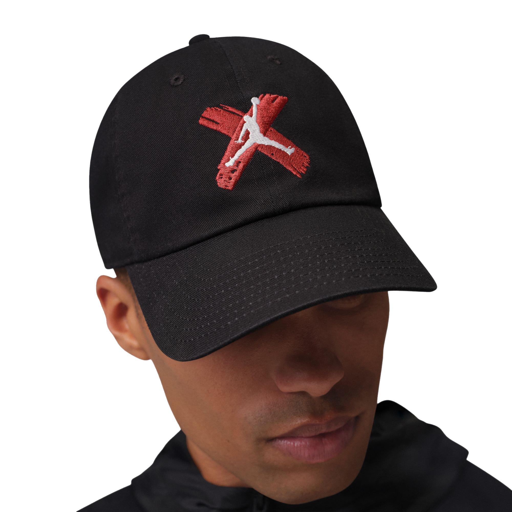 Jordan Club "Banned" Washed Cap-Black - BLACK/RED Thumbnail View 3