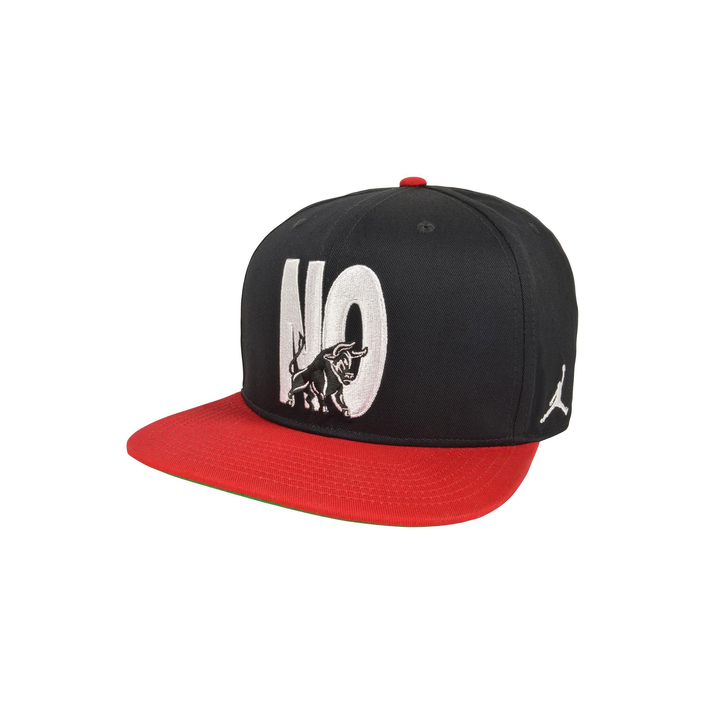 Jordan "Toro Bull" Fitted Hat - Black/Red - BLACK?RED Thumbnail View 1