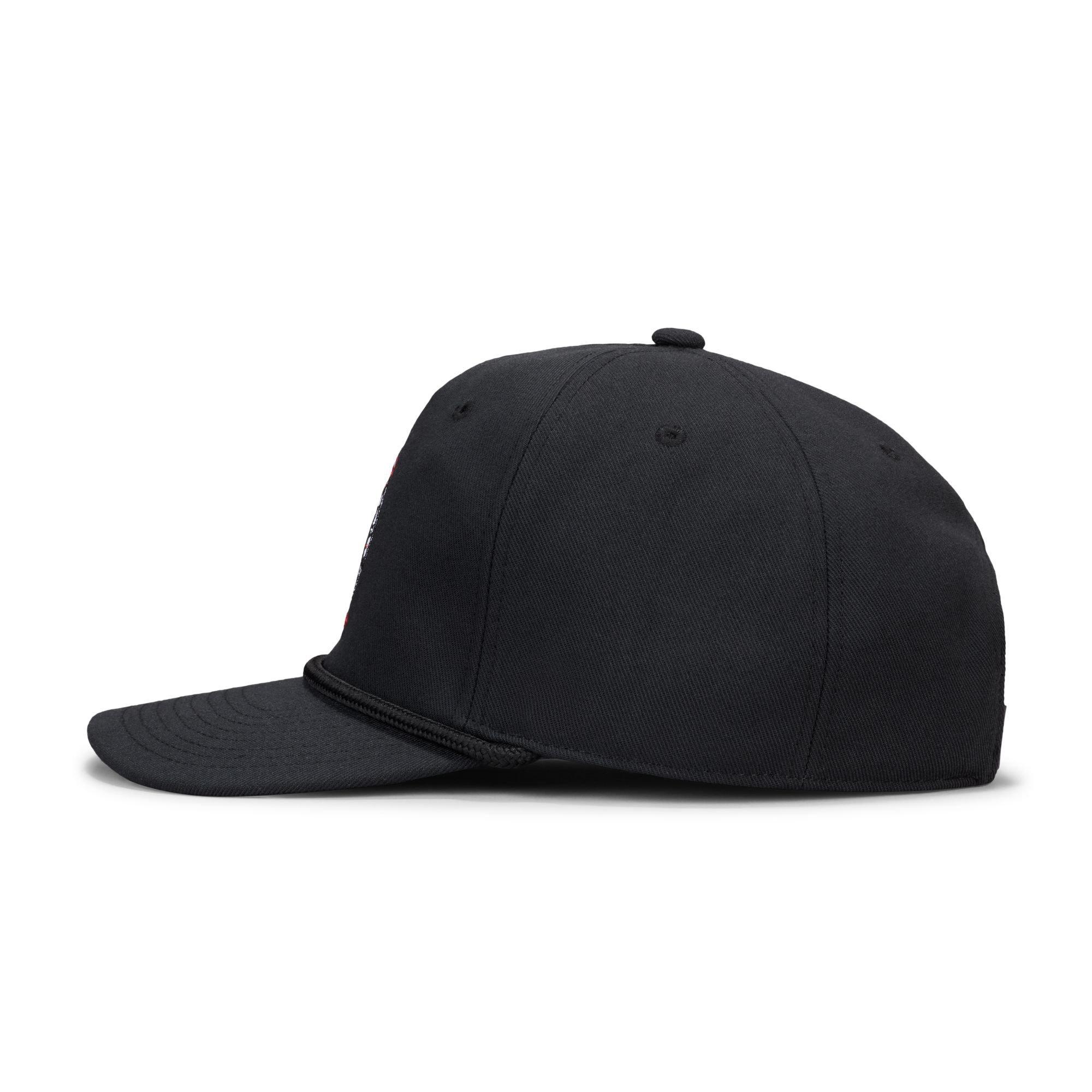 Jordan Jumpman Snapback Pro Cap-White/Black - BLACK/RED Thumbnail View 3