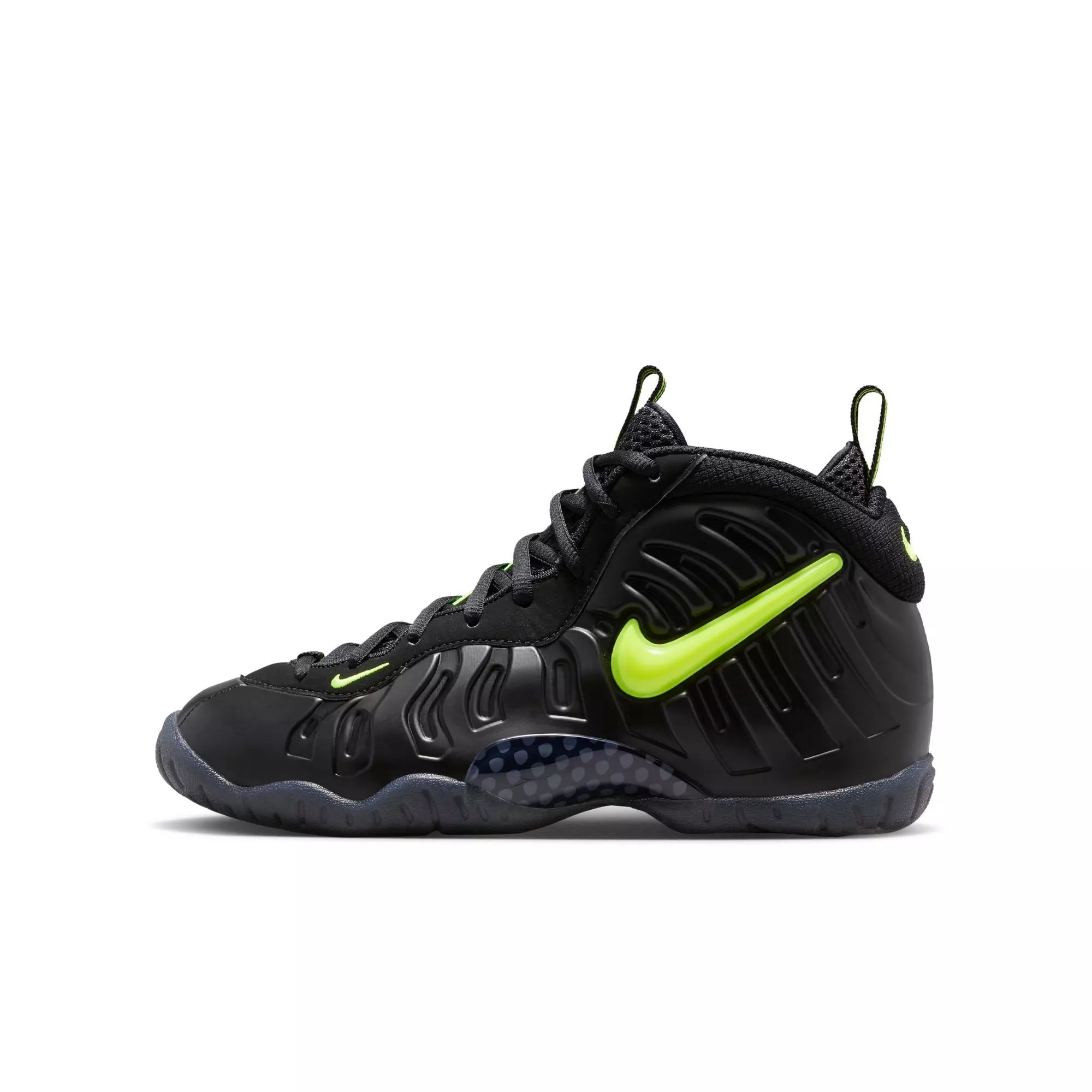 Nike Air Foamposite Pro "Voltage" Grade School Kids' Shoe - BLACK/VOLTAGE YELLOW